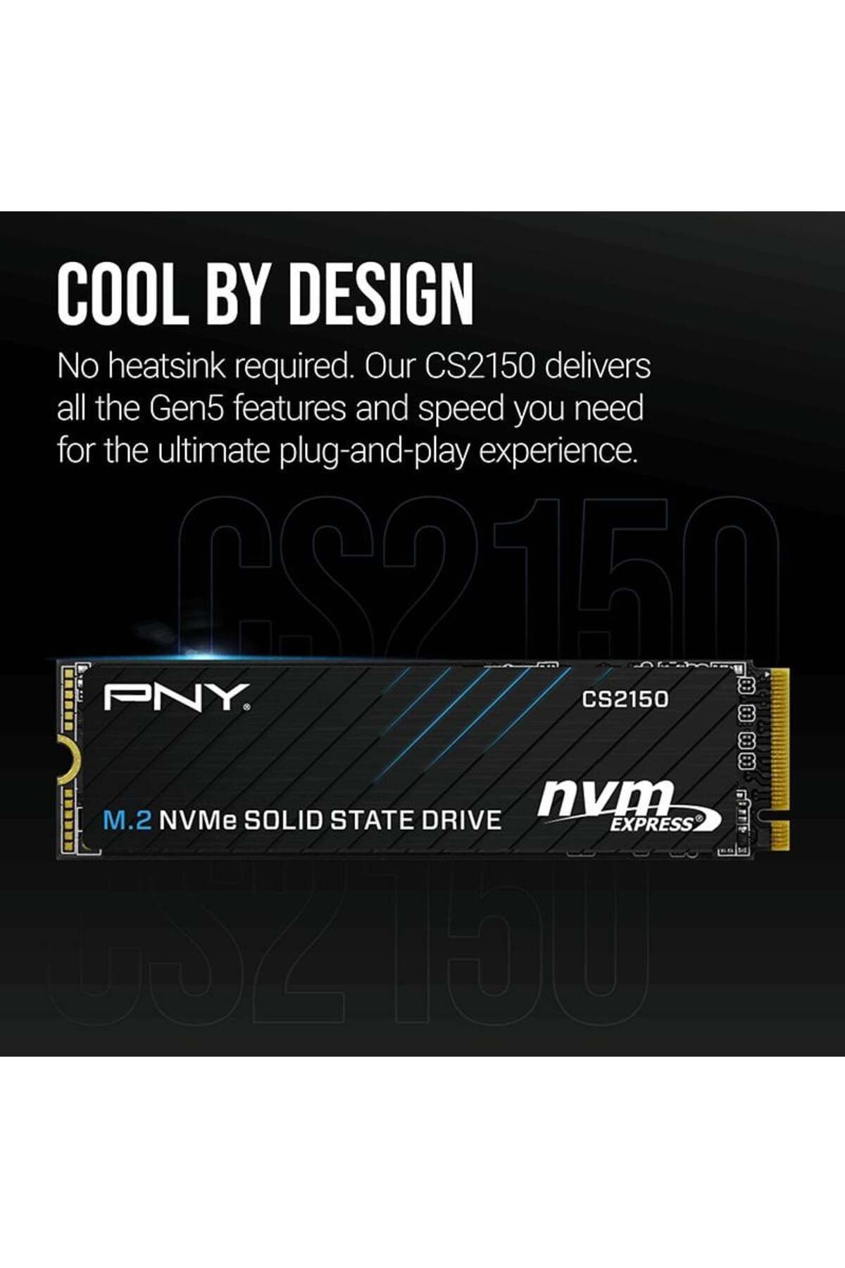 PNY QUADRO PNY CS2150 2TB 10200/8500 NVMe PCIe Gen5x4 M.2 SSD (M280CS2150-2TB-TB)