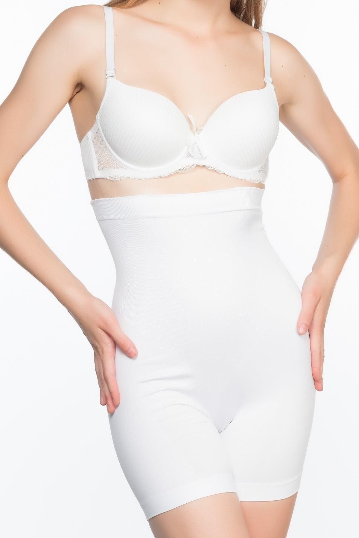 Moda Şahsenem Beyaz Mı  Popo Açık Paçalı Korse