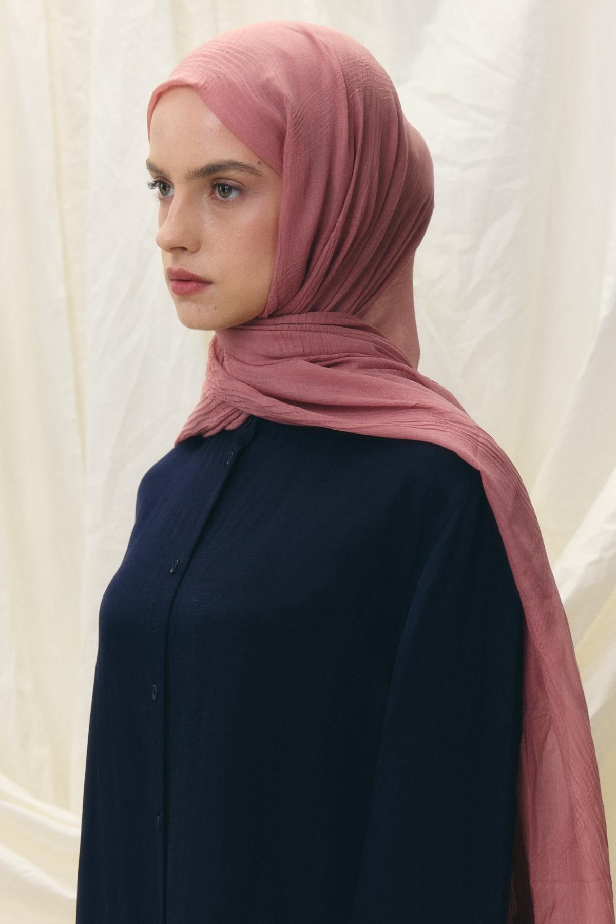 Fenza LİLYUM GÜL KURUSU PÜSKÜLLÜ PAMUKLU ŞAL