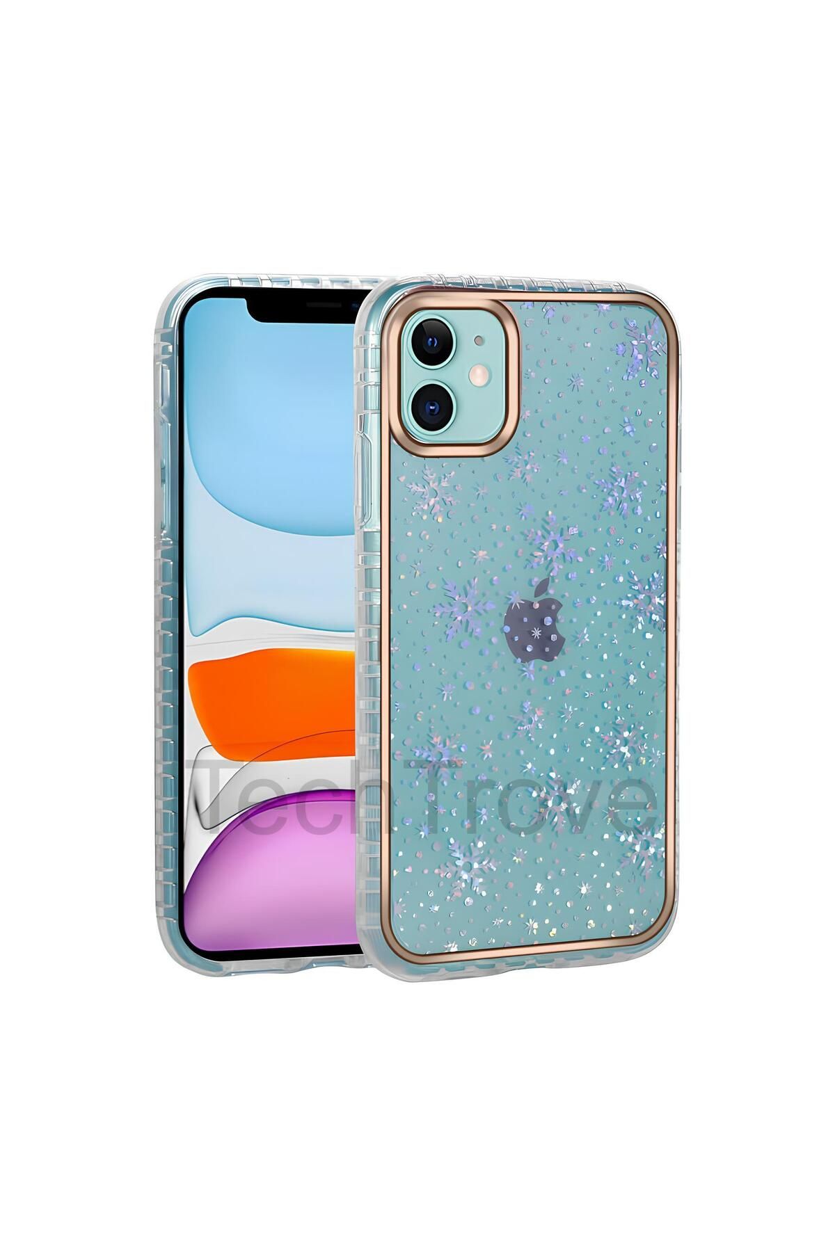 TechTrove Apple iPhone 11 Kılıf Desenli Parlayan Transparan Avva Kapak