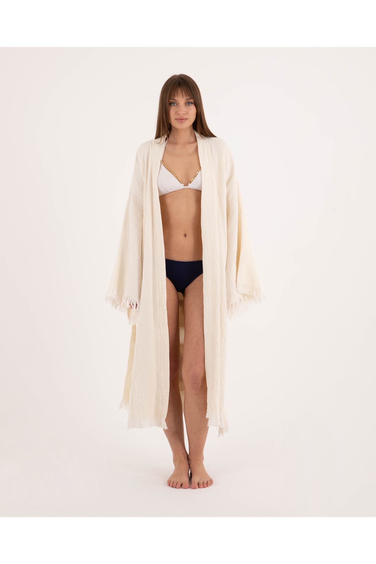 Nily Home Bornoz ,Plaj Elbisesi Kimono , Kaftan ,Sabahlık Leopar Desen Baskılı