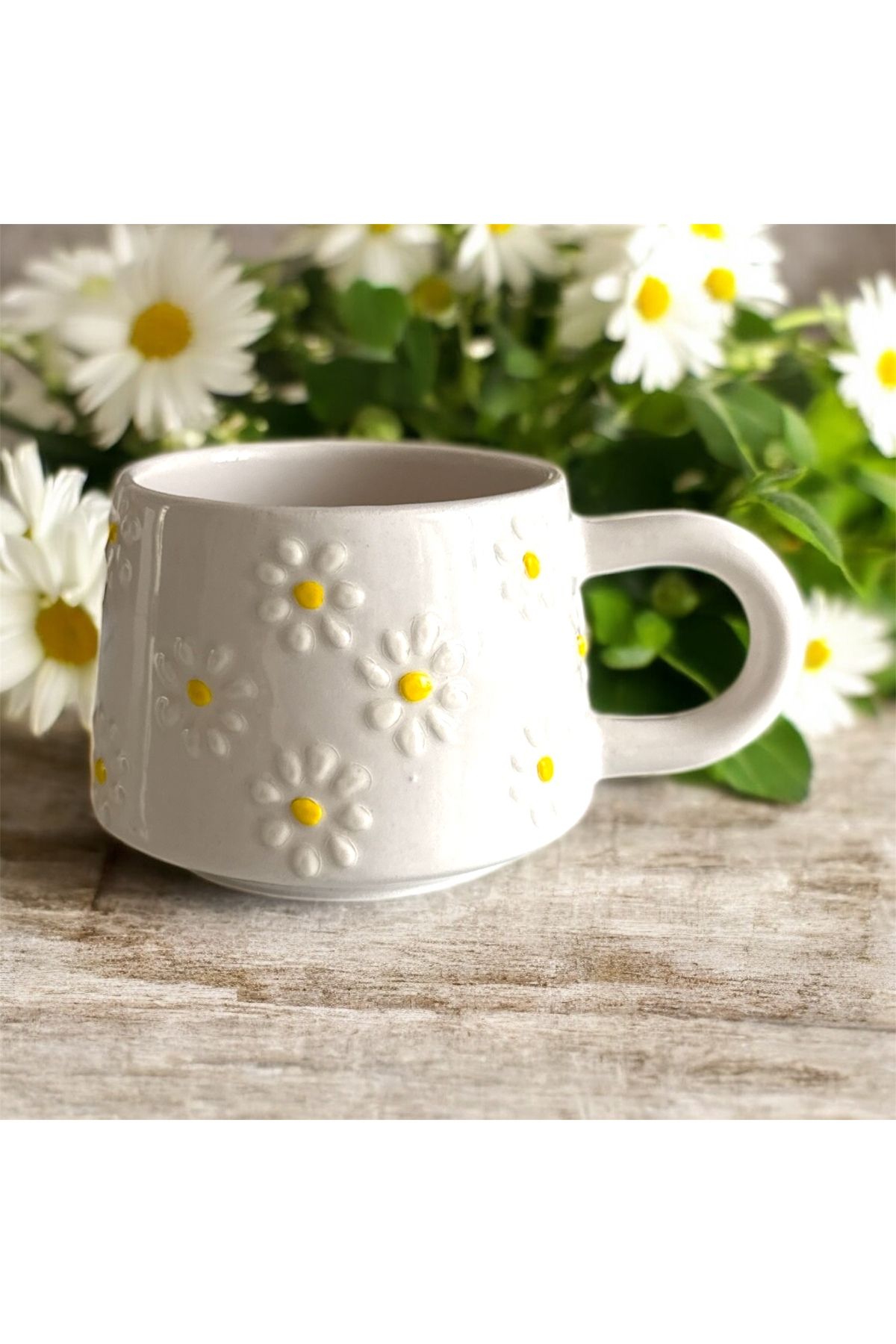 Home Papatya seramik kupa bardak mug (1 Adet)