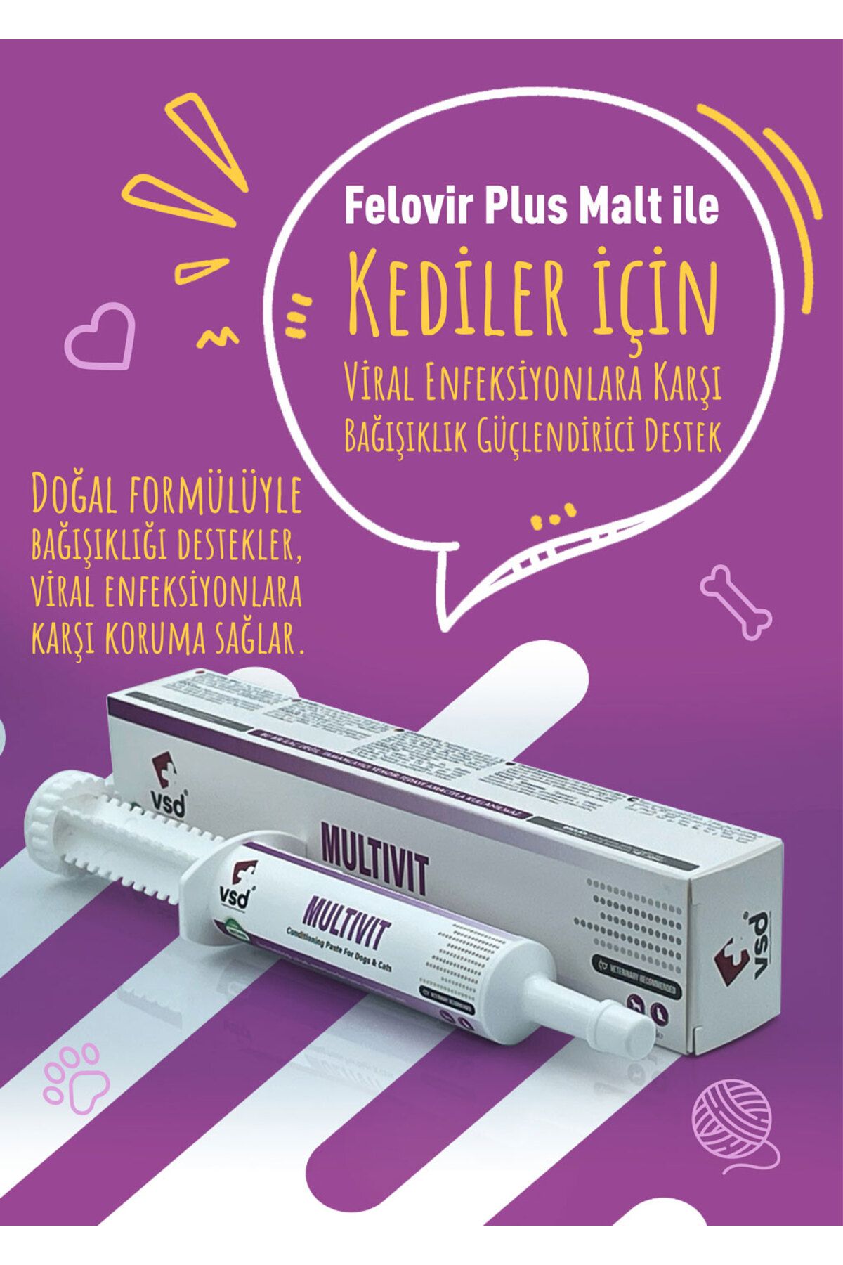 vsd Multıvıt 30ml Malt Köpekler Için Vitamin, Kemik Gelişimi Desteği