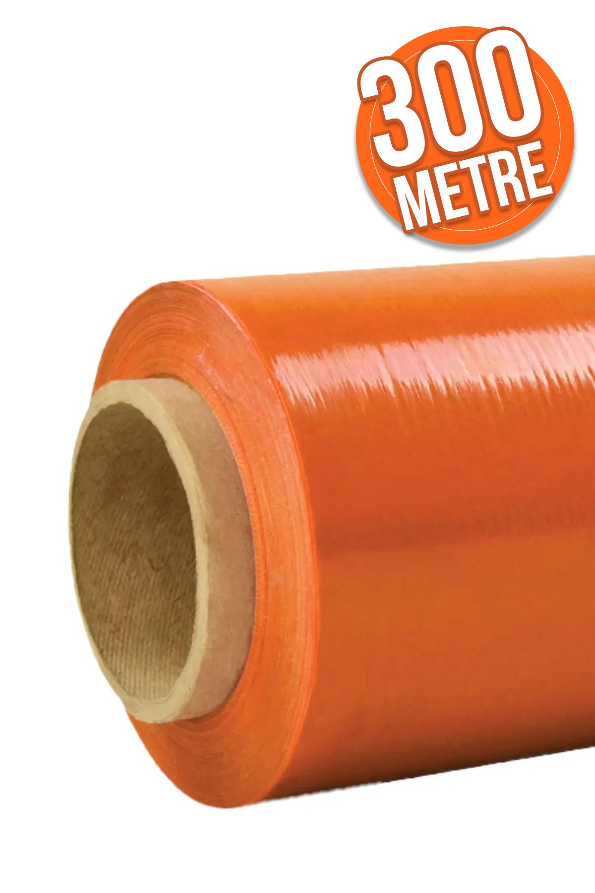 5DM 25cm x 300m 23 Mikron Kalın Mega Boy Rulo Streç Turuncu Streç Film Ambalaj