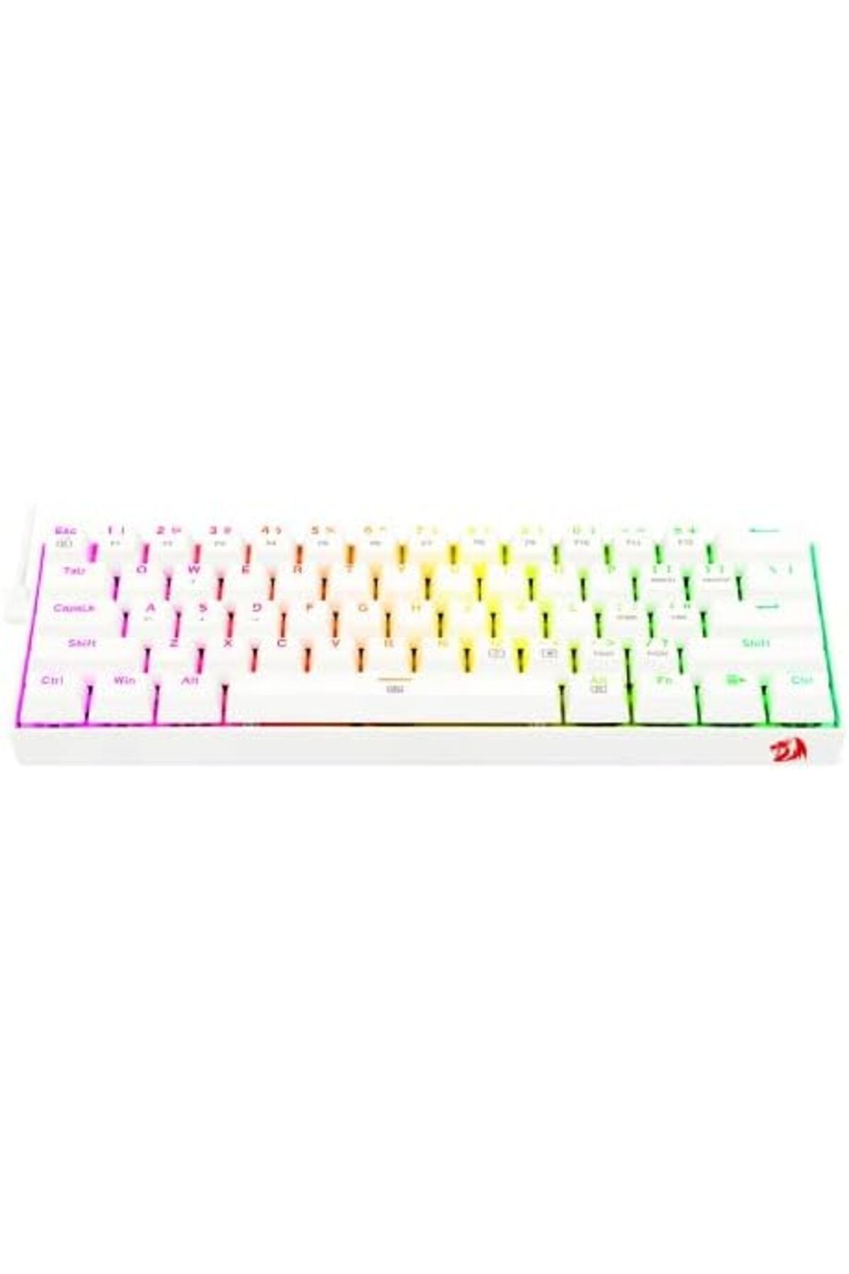 REDRAGON-Redragon Mechanical Keyboard White 60% Dragonborn K630W - Red Switch, USB-C 8