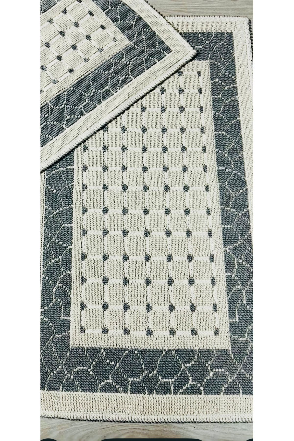 Çelsa Home Bukle 2'li Banyo Paspas Takımı Mozaik Gri