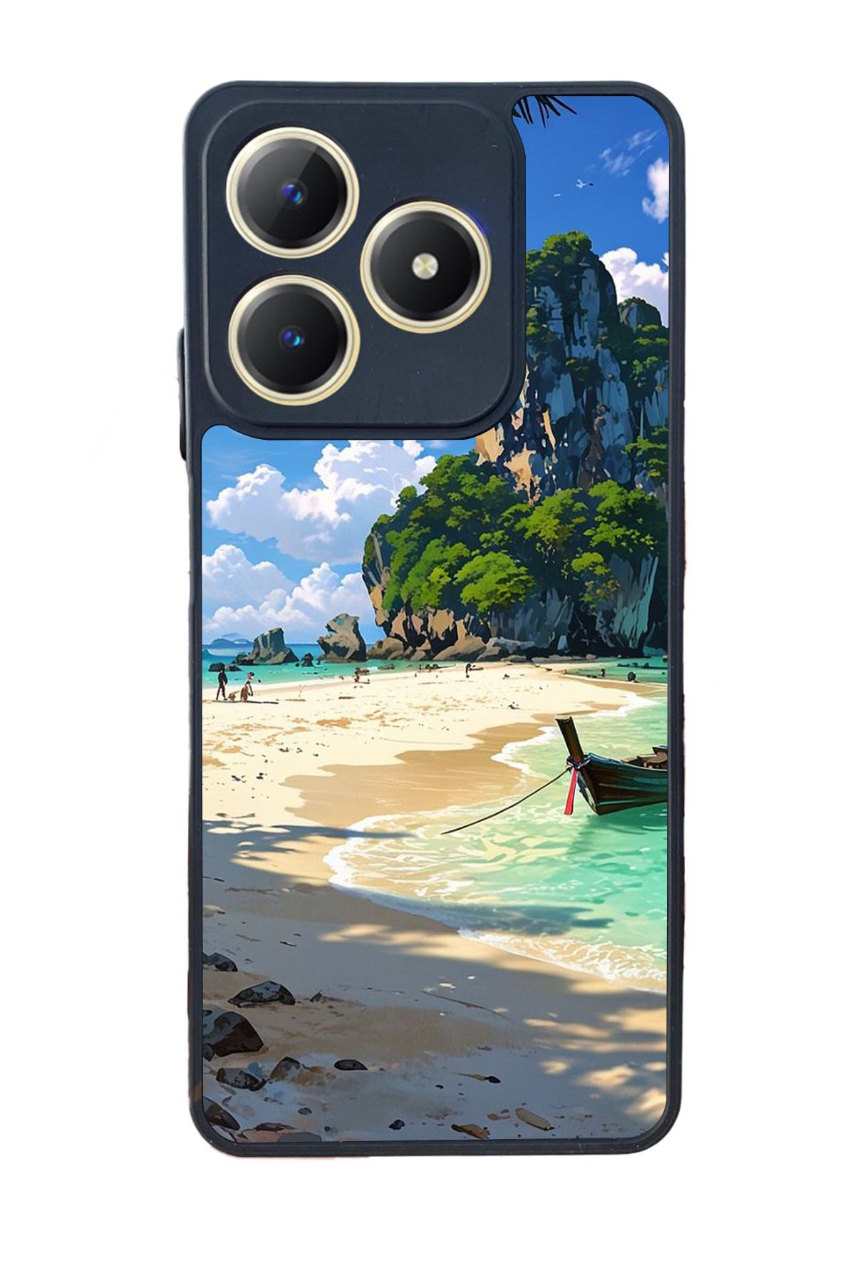 realme C63 Mat Uyumlu Siyah Kılıf – Yumuşak Silikon, Koruyucu, Şok Emici Kapak