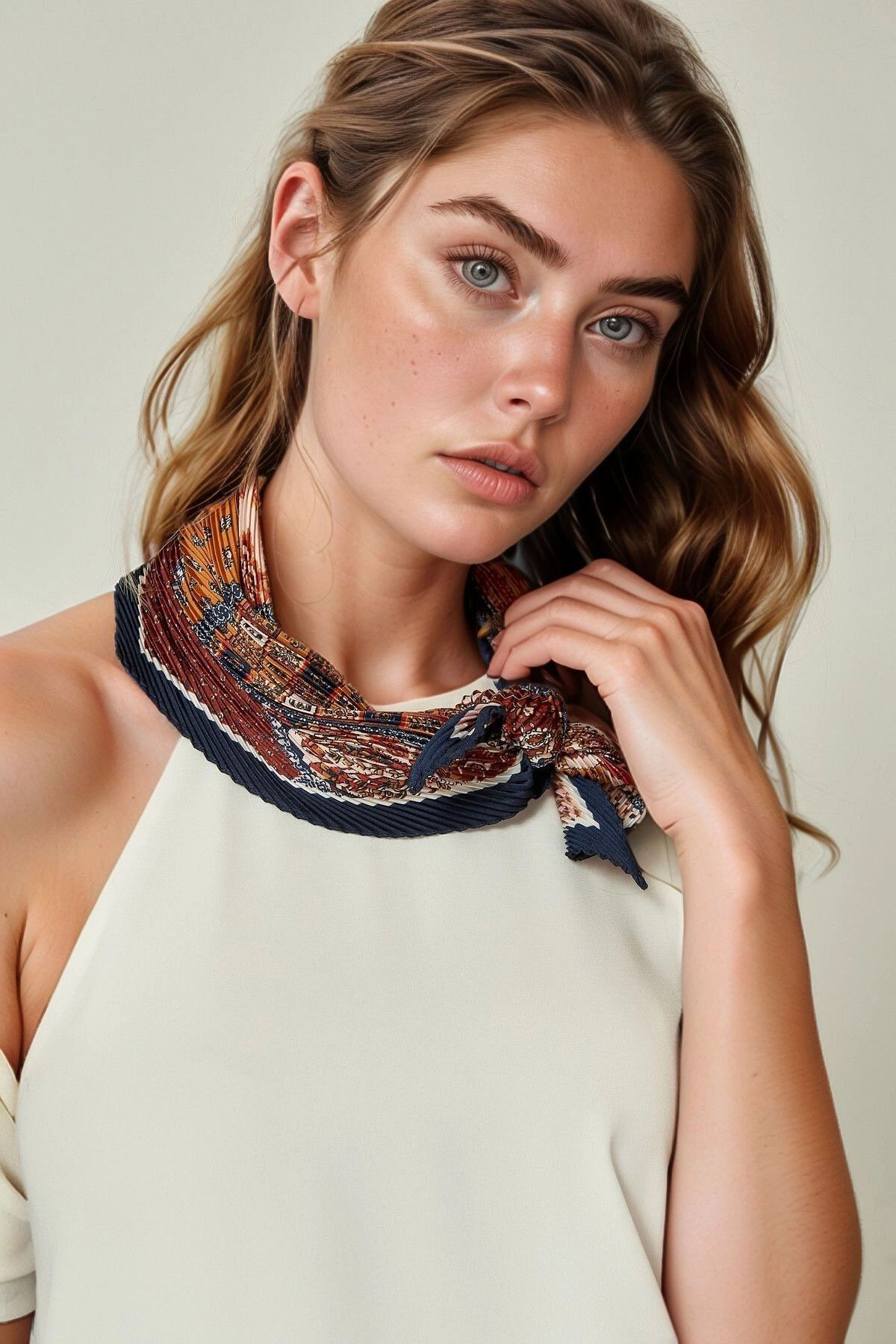 bacc Lacivert Etro Desenli Bandana Fular BCNSV-2512353-1