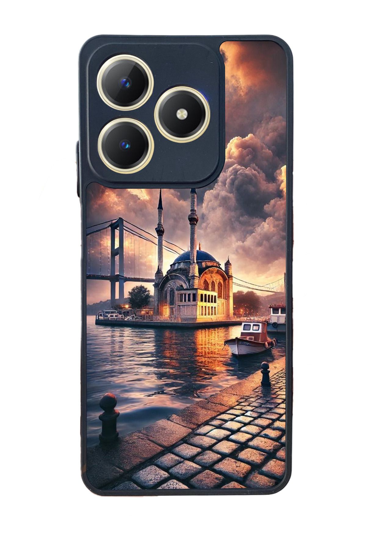realme C63 Mat Uyumlu Siyah Kılıf – Yumuşak Silikon, Koruyucu, Şok Emici Kapak