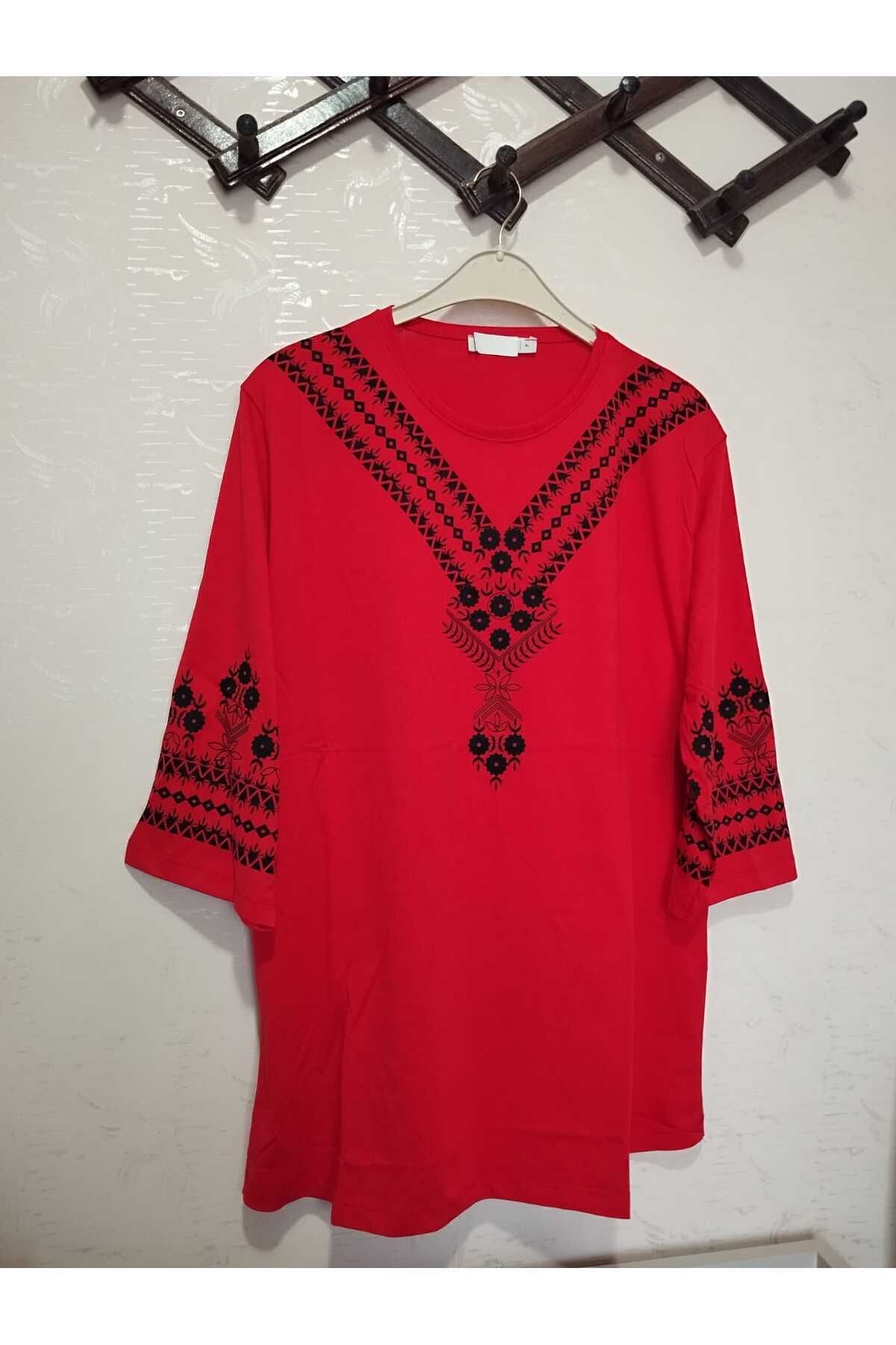 anne moda ankara Tam Yazlık, Tamamen Pamuklu, Penye, Geniş beden Buluz