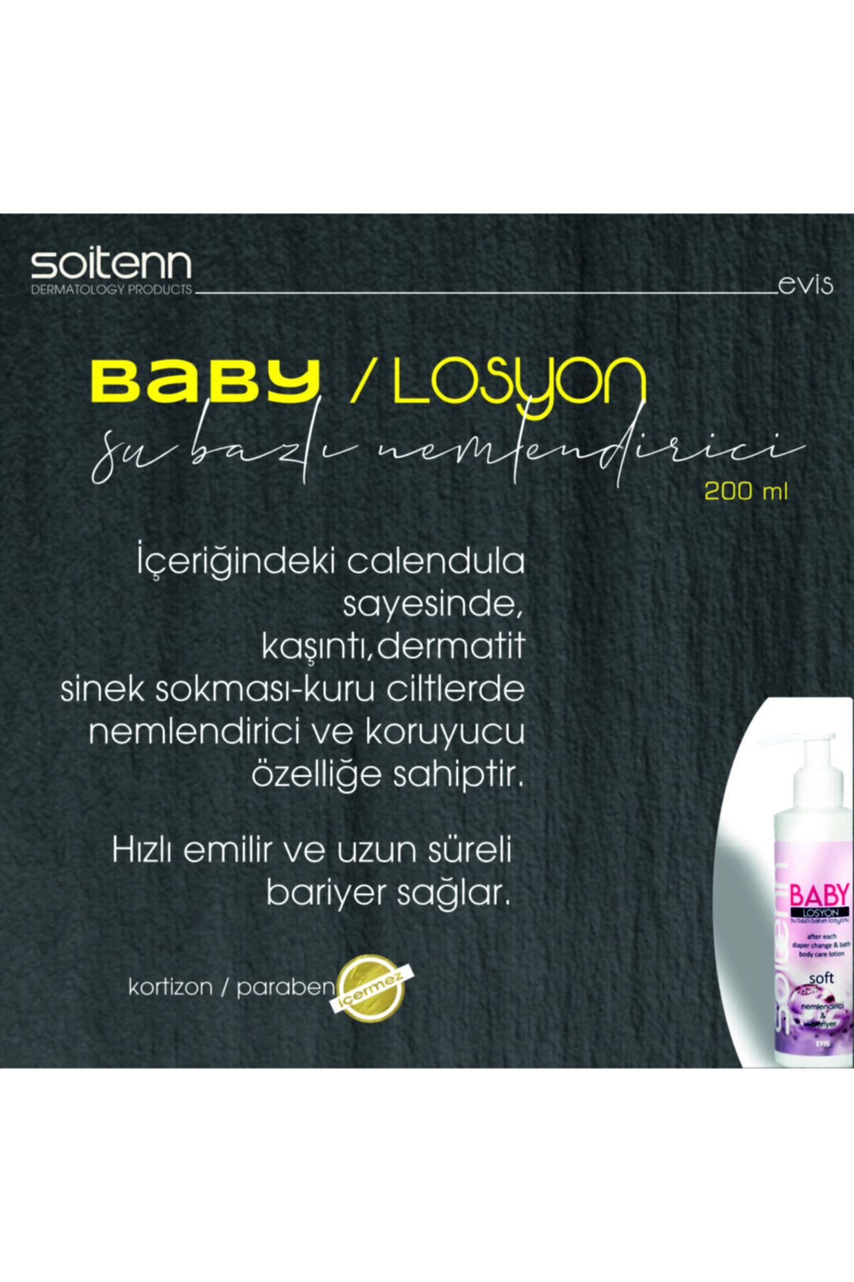 SOİTENN Baby Bebek Losyon 200ml fotoğrafı 3 (önizleme)