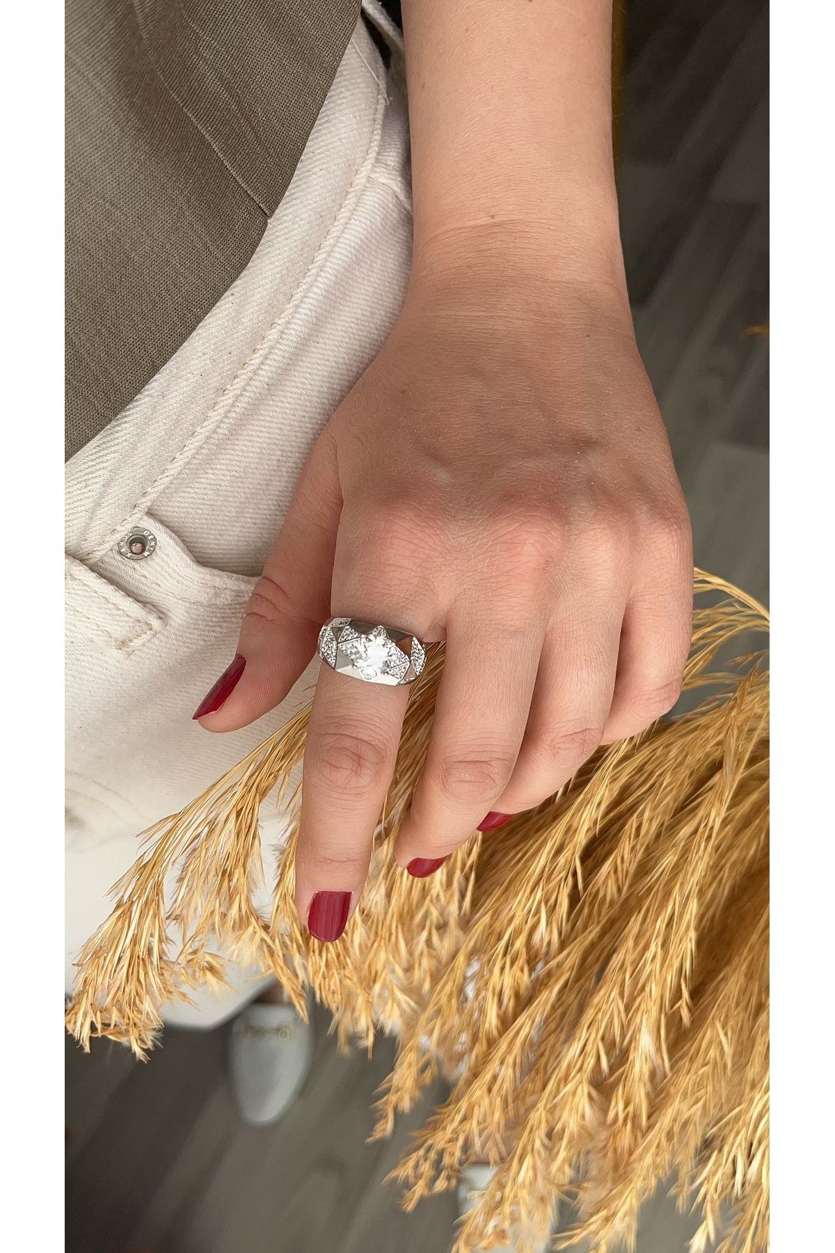 XUPING JEWELRY Silver tek taşlı yüzük
