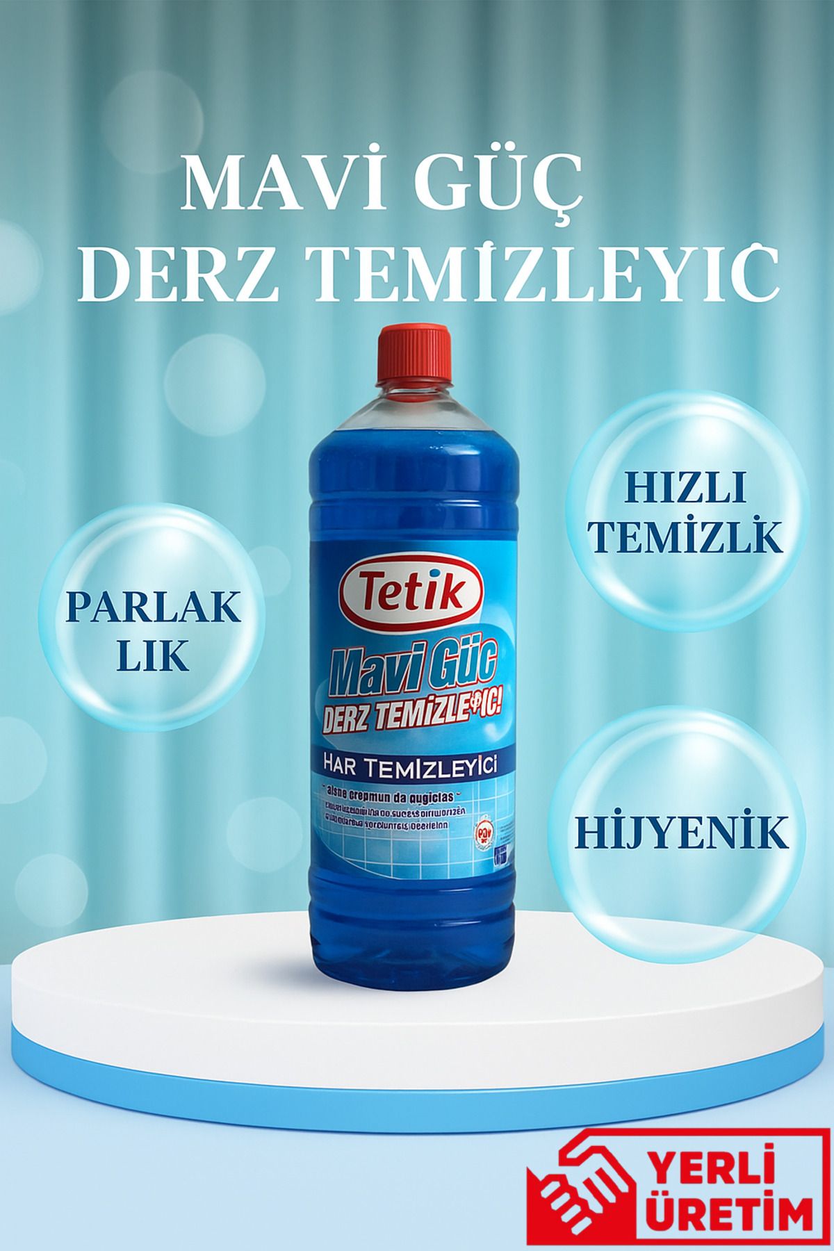 Tetik Mavi Güç Sıvı Banyo Derz Temizleyici 1 LT
