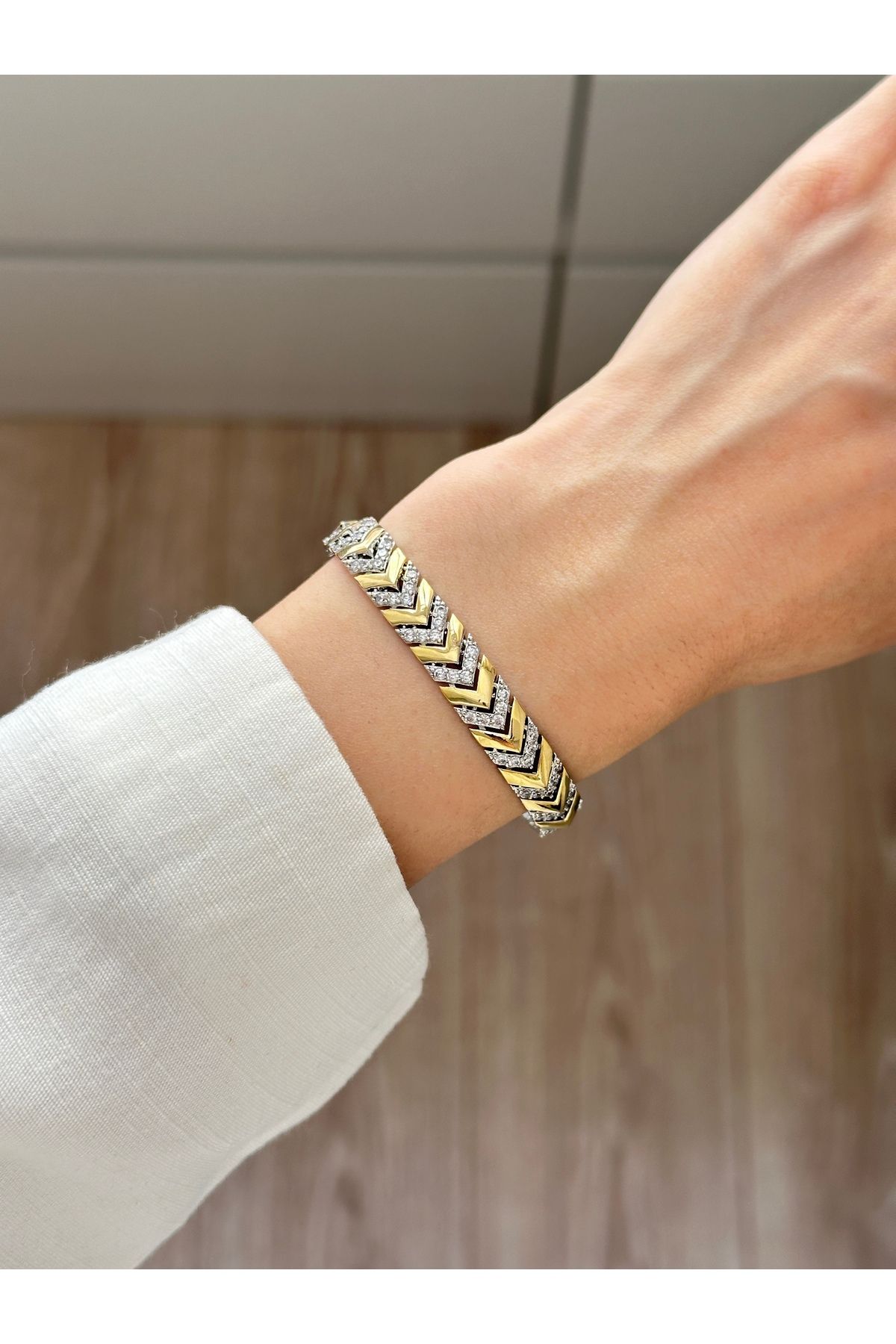 YOUES JEWELRY XUPİNG 14K ALTIN RENK BİLEKLİK RENK ATMAZ KUYUMCU MODEL KADIN BİLEKLİK