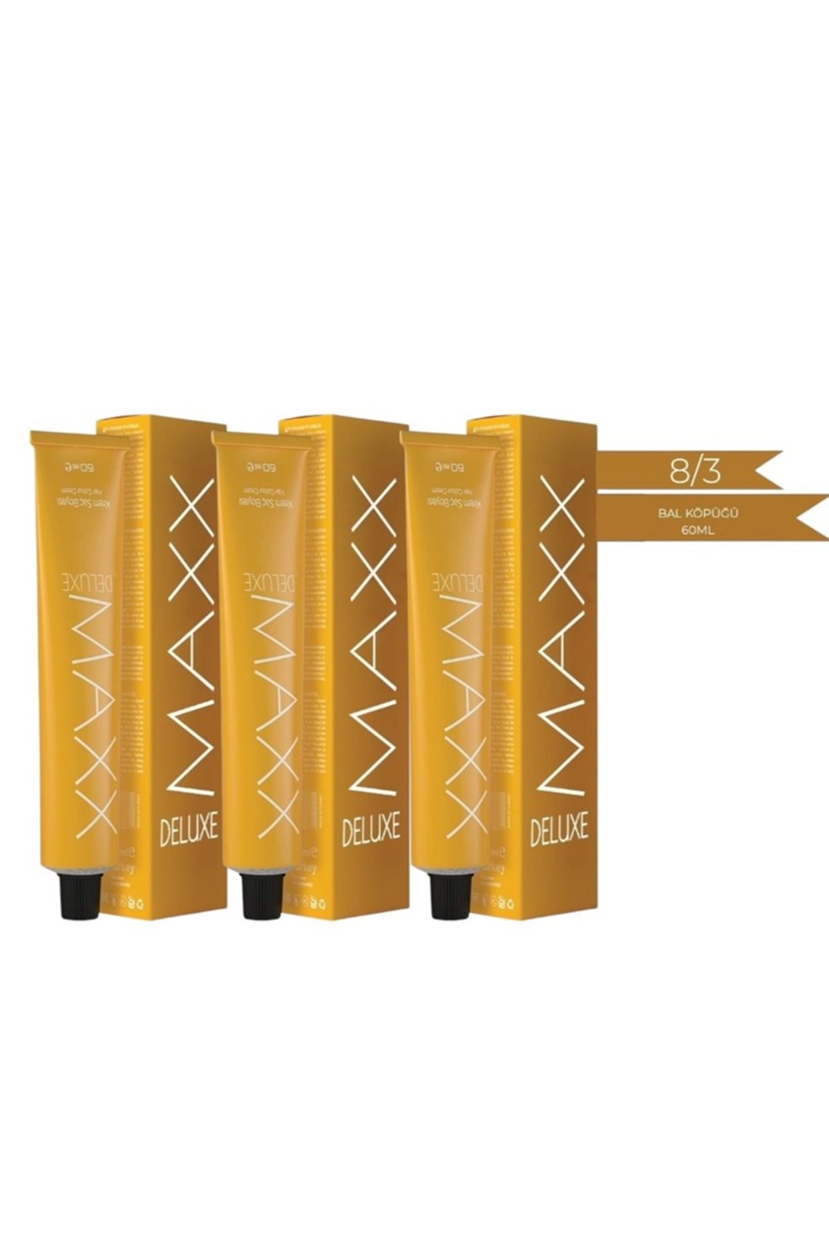 MAXX DELUXE 8.3 Bal Köpüğü Krem Tüp Boya -60 ml 3 Adet