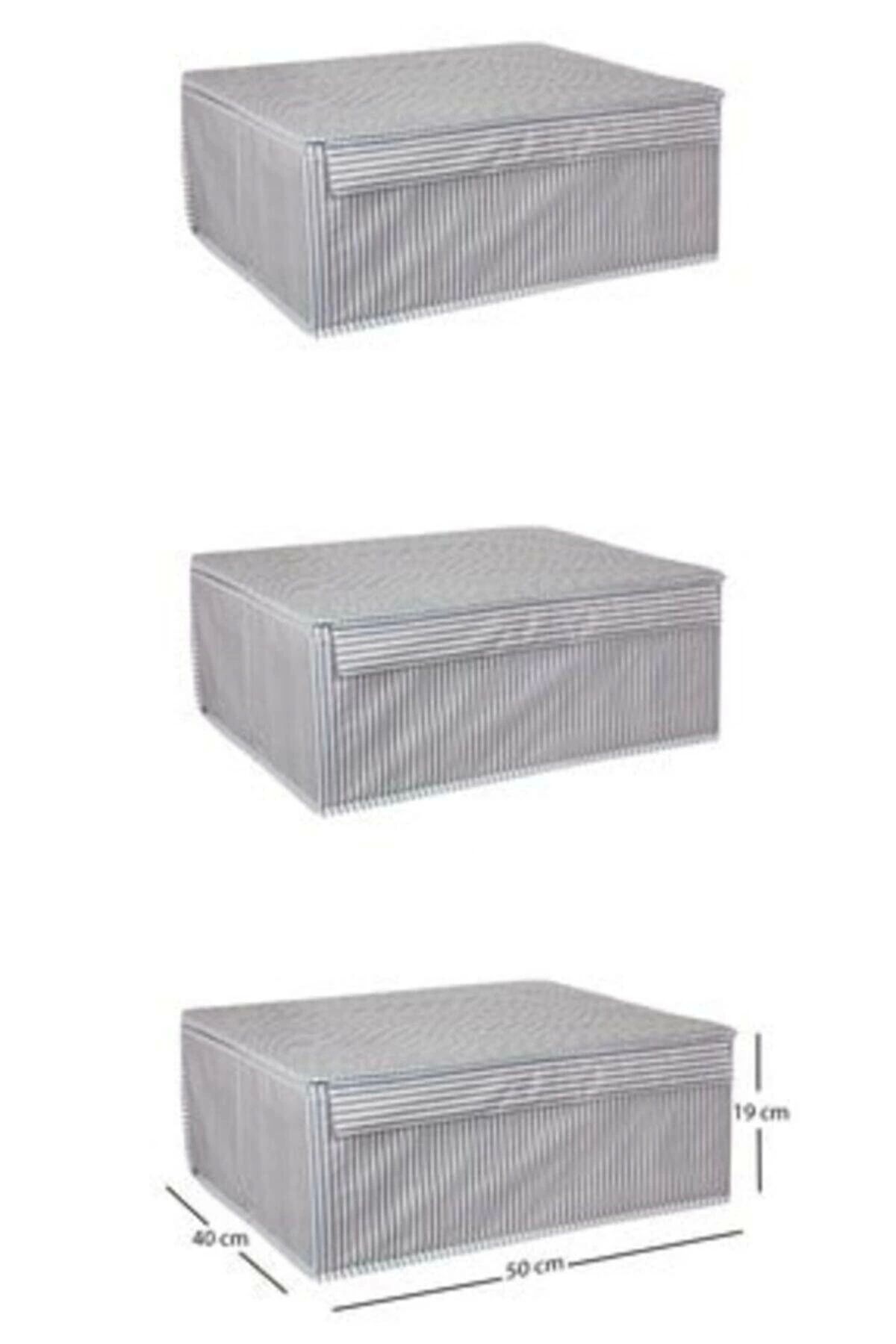 OurStyles Baza Altı Boy Çok Amaçlı Düzenleyici Kutu Organizer Cırt Cırtlı Hurç 19cm X 40cm X 50cm (5 Adet)