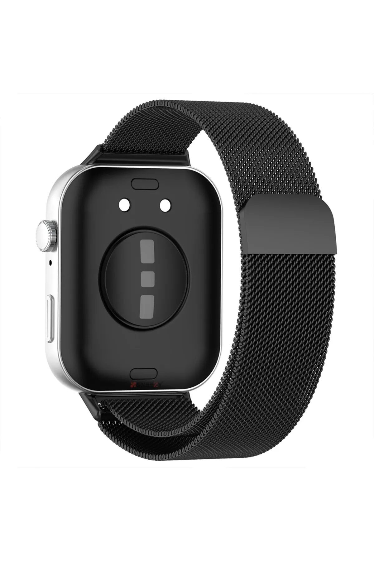 34center Huawei Watch Fit 4 Uyumlu Hasır Örgü Metal Kordon