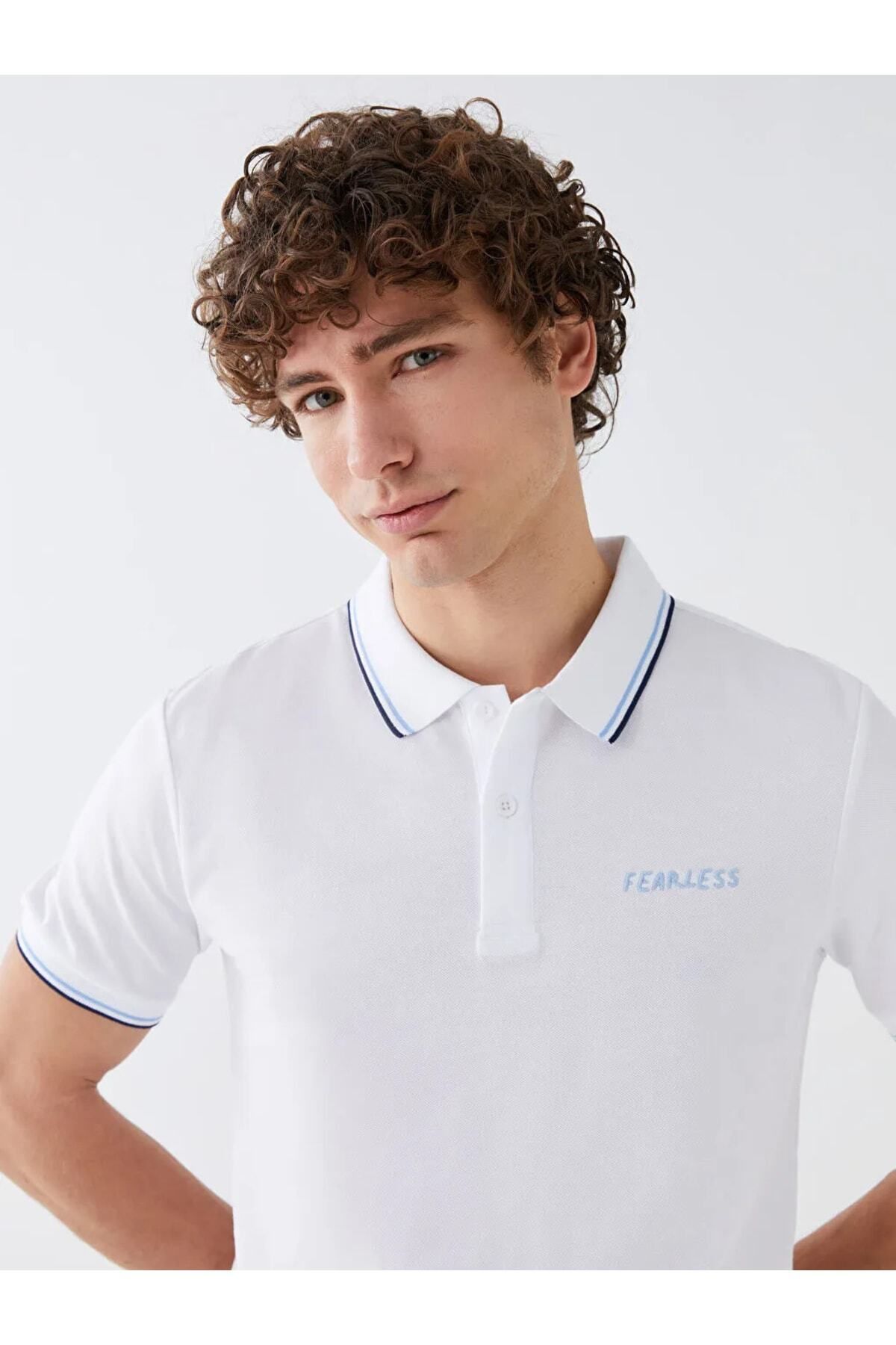 LC Waikiki Xsıde Polo Yaka Kısa Kollu Baskılı Penye Erkek Tişört