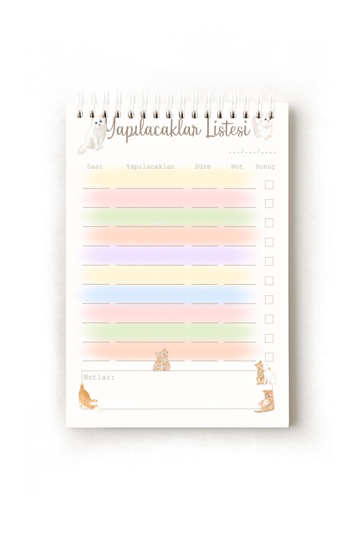 Handeto Kraft Kedi Temalı Türkçe Alışkanlık Takibi, Habit Tracker, A5 Habit Tracker, Rutin Defteri, Zinciri Kırma