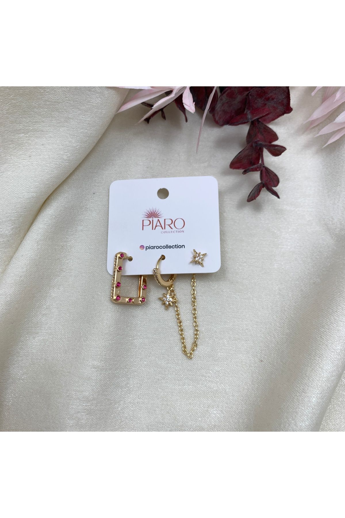 Piaro Collection 3'lü Yıldız Küpe