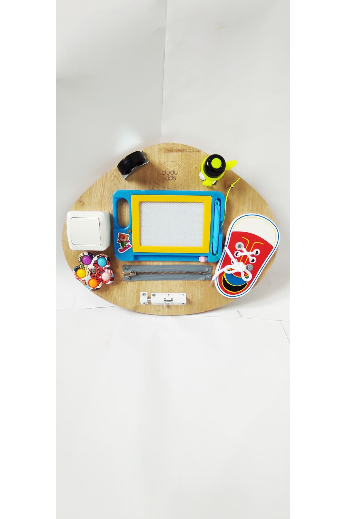 dudu kids Montessori Aktivite Tahtası - Duyusal Gelişim Panosu - Etkinlik Tahtası - 1.Yaş Doğum Günü Hediyesi