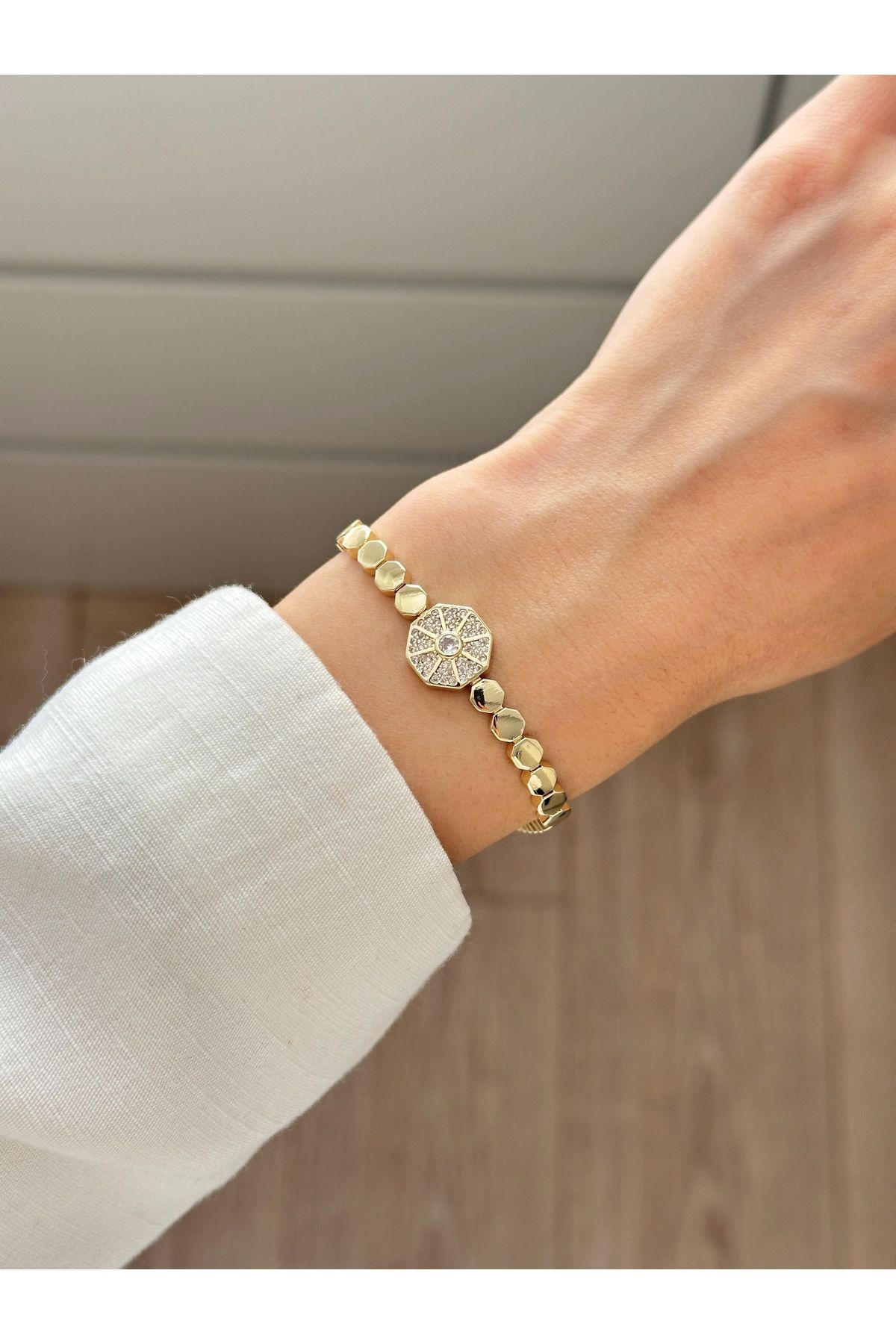 YOUES JEWELRY XUPİNG 14K ALTIN RENK BİLEKLİK RENK ATMAZ KUYUMCU MODEL KADIN BİLEKLİK