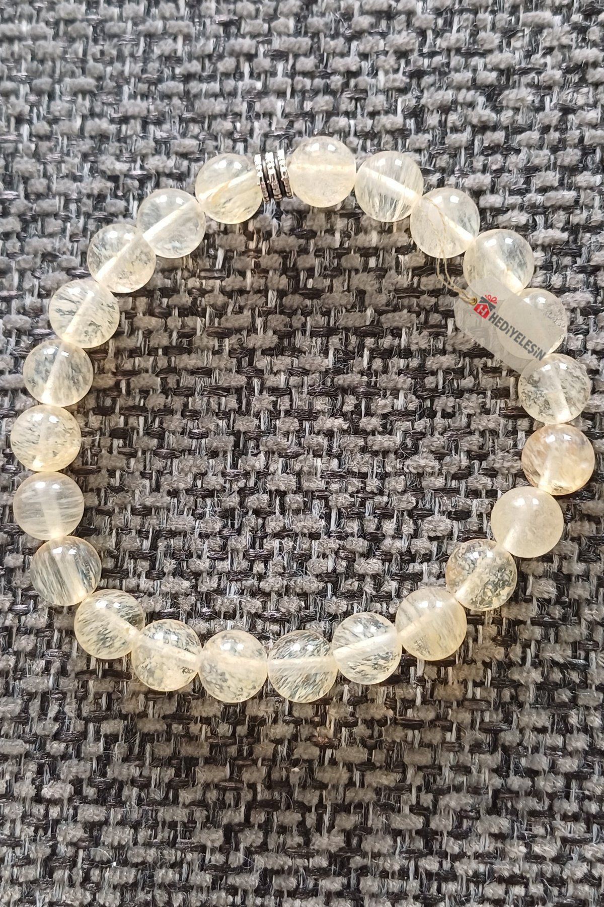 Hediyeleşin Sitrin Doğal Taş Bileklik - 8 mm.