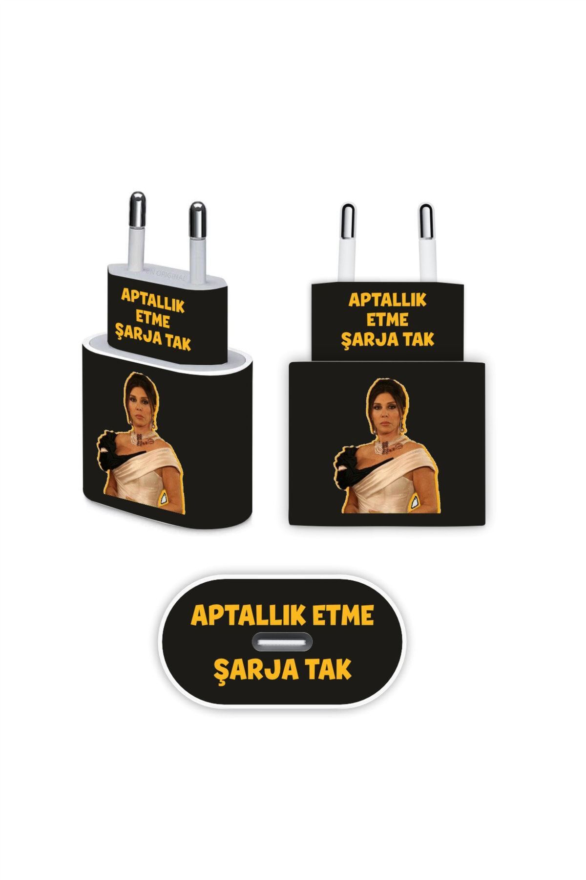 hediyenebak Iphone 20w Uyumlu Aptallık Etme Tasarımlı Full Kaplama Şarj Etiketi