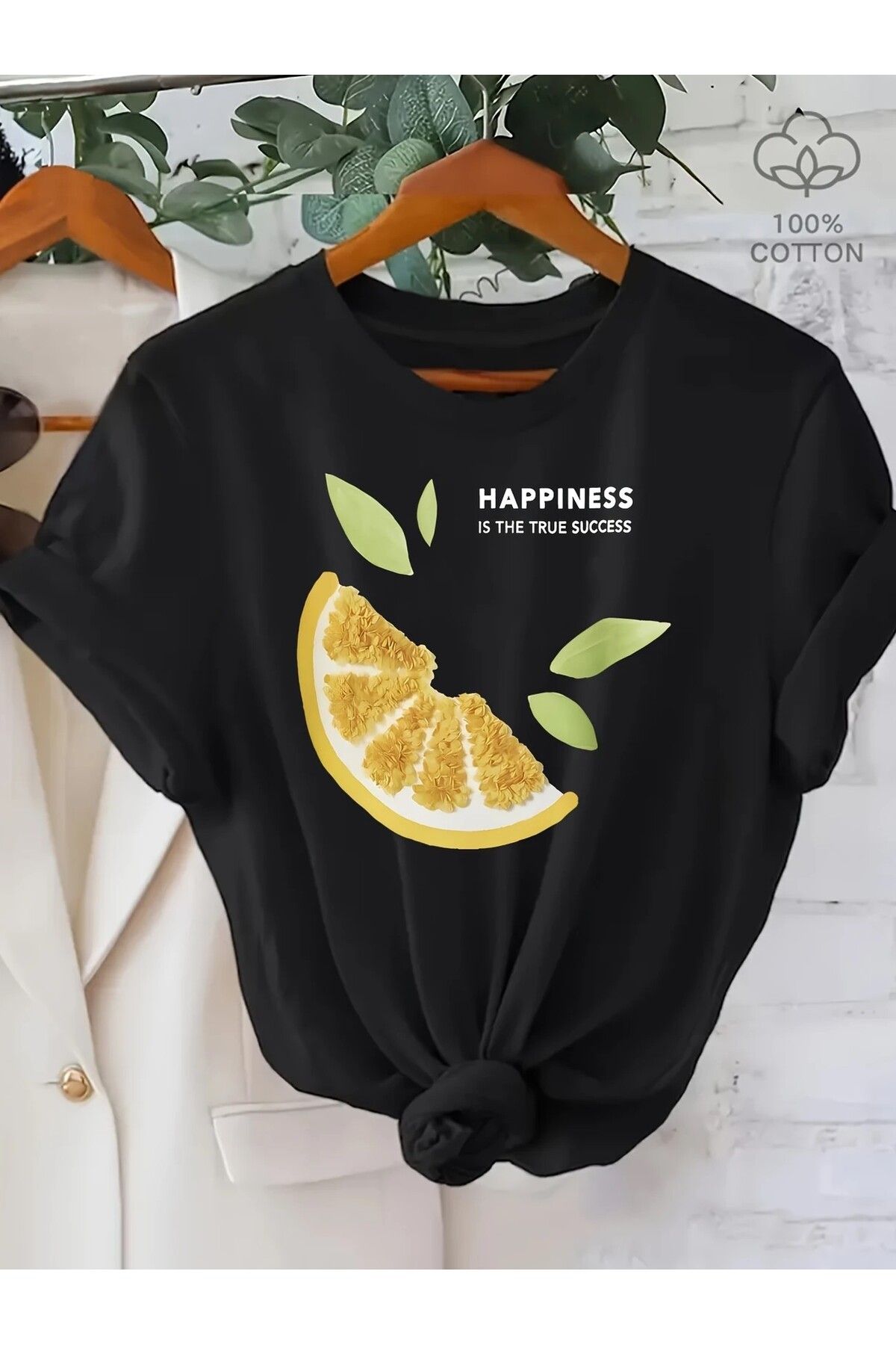 LEIVOR Happiness Baskılı Kadın T-shirt