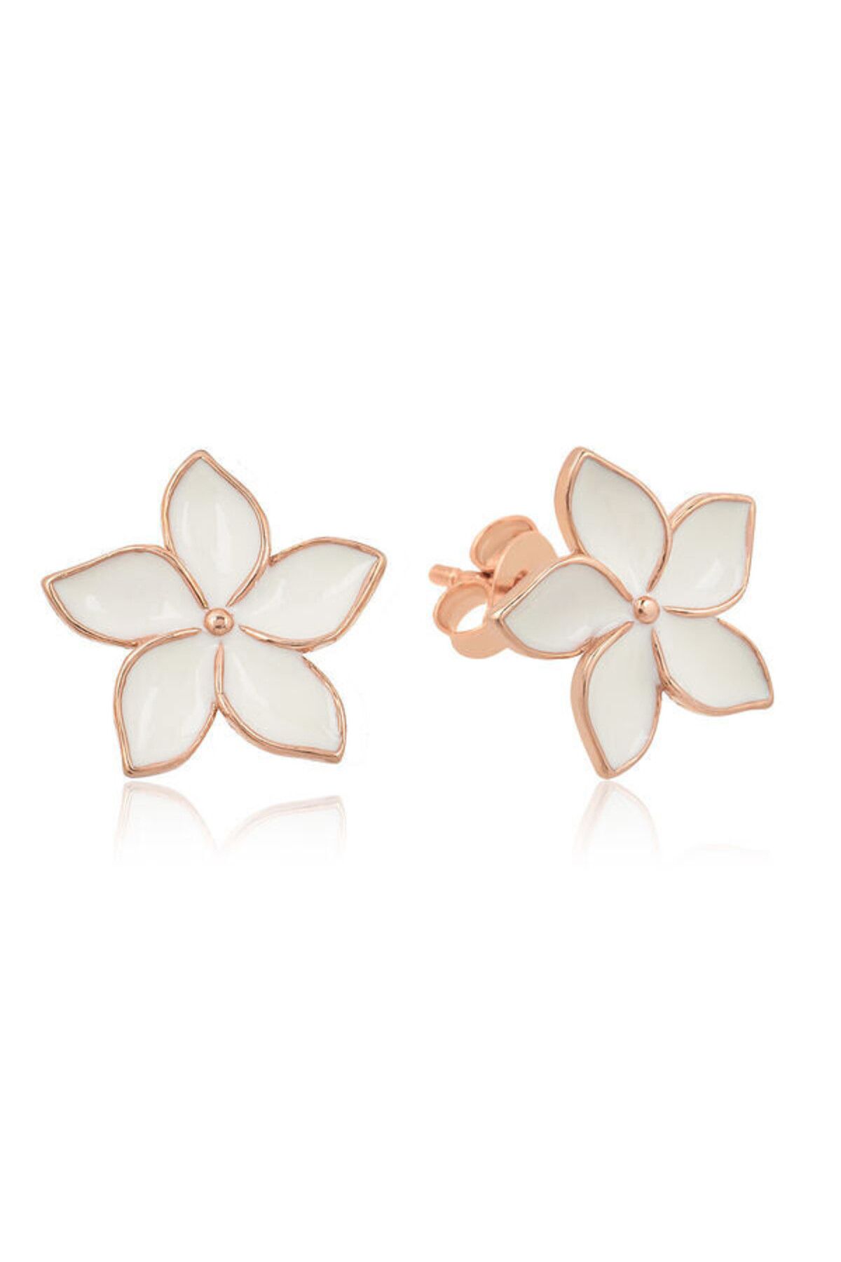 shop Yasemin Çiçegi Çivili 925 Ayar Gümüş Küpe