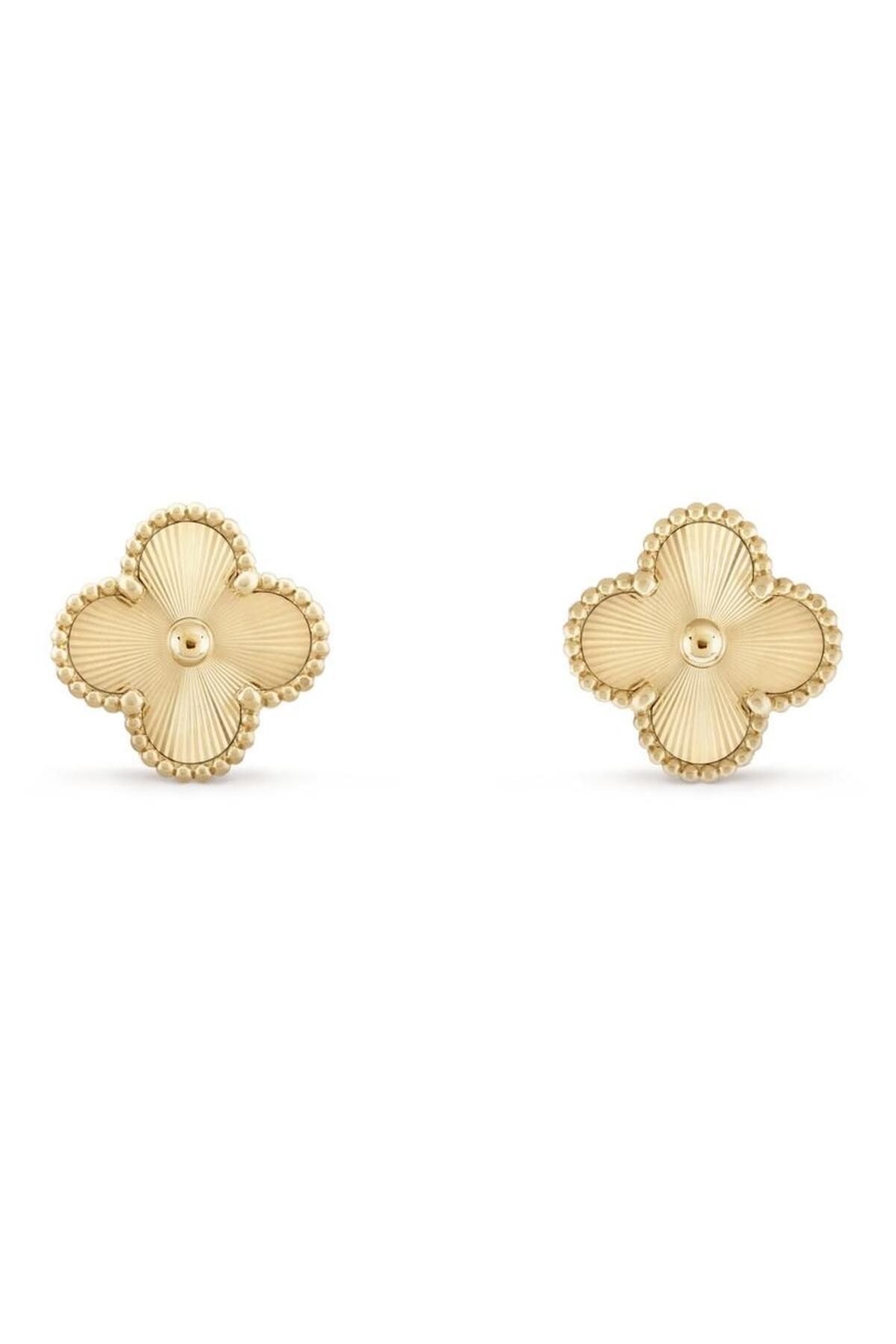 neslyaccessories 14K Altın Kaplama Vip Küpe