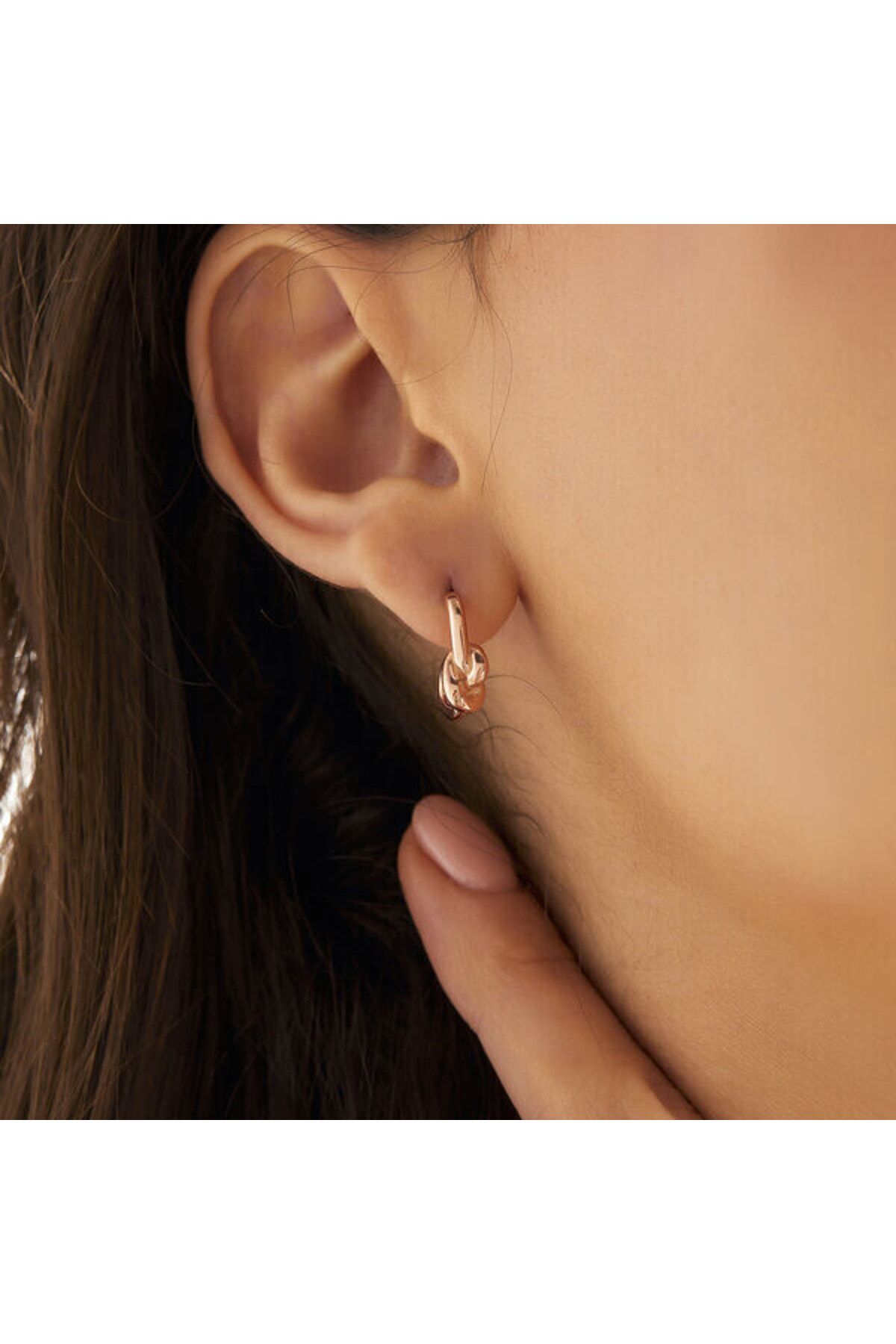 shop Rose Dügüm Çivili 925 Ayar Gümüş Küpe