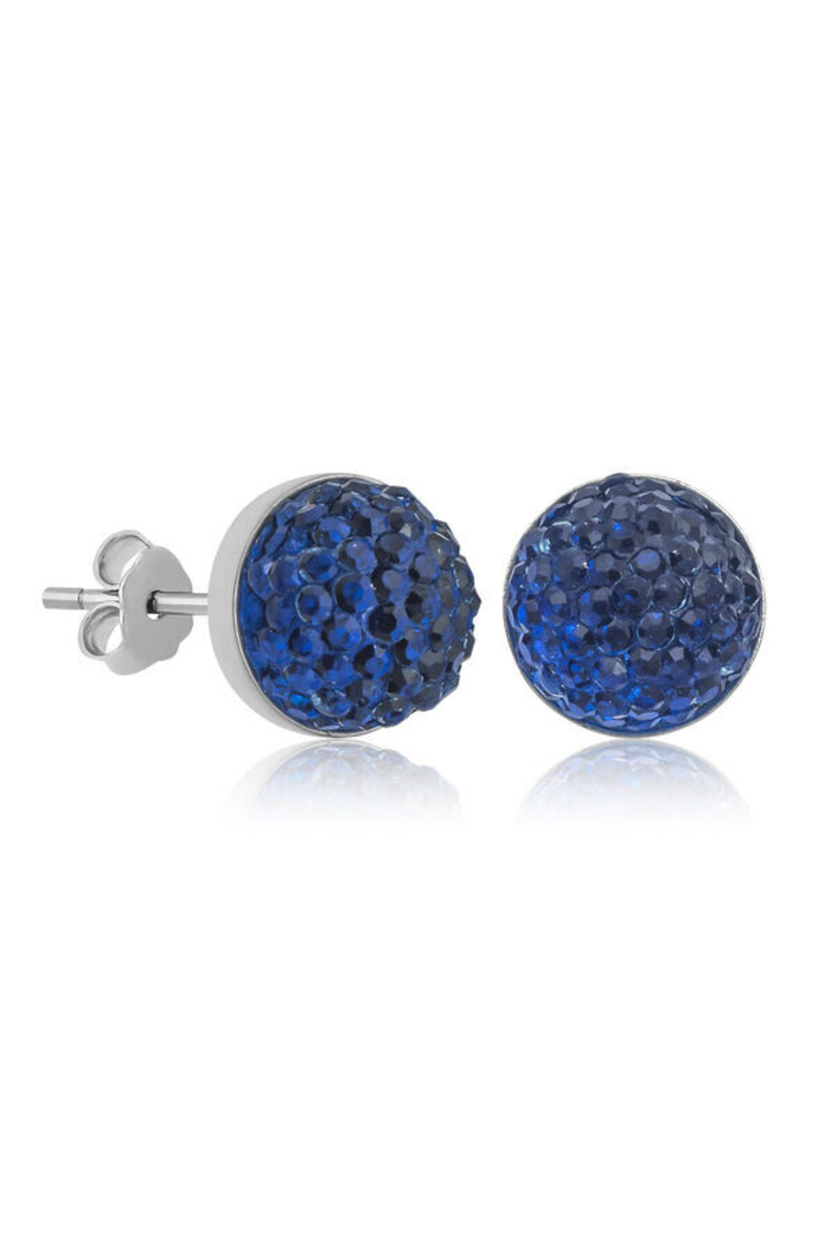 shop Kristal Çivili 925 Ayar Gümüş Küpe
