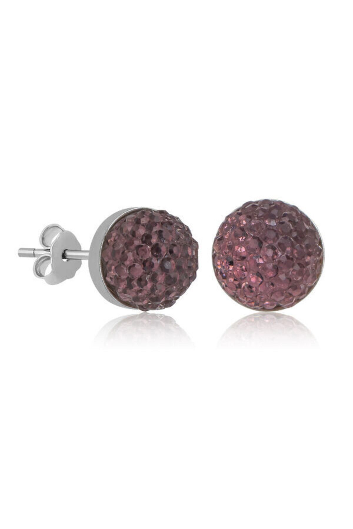 shop Kristal Çivili 925 Ayar Gümüş Küpe