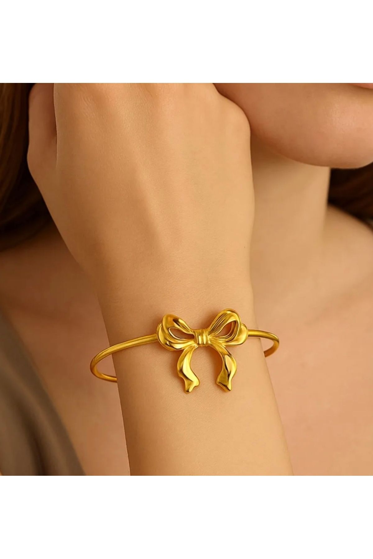 RoseRossi Kadın Gold Fiyonk Bileklik