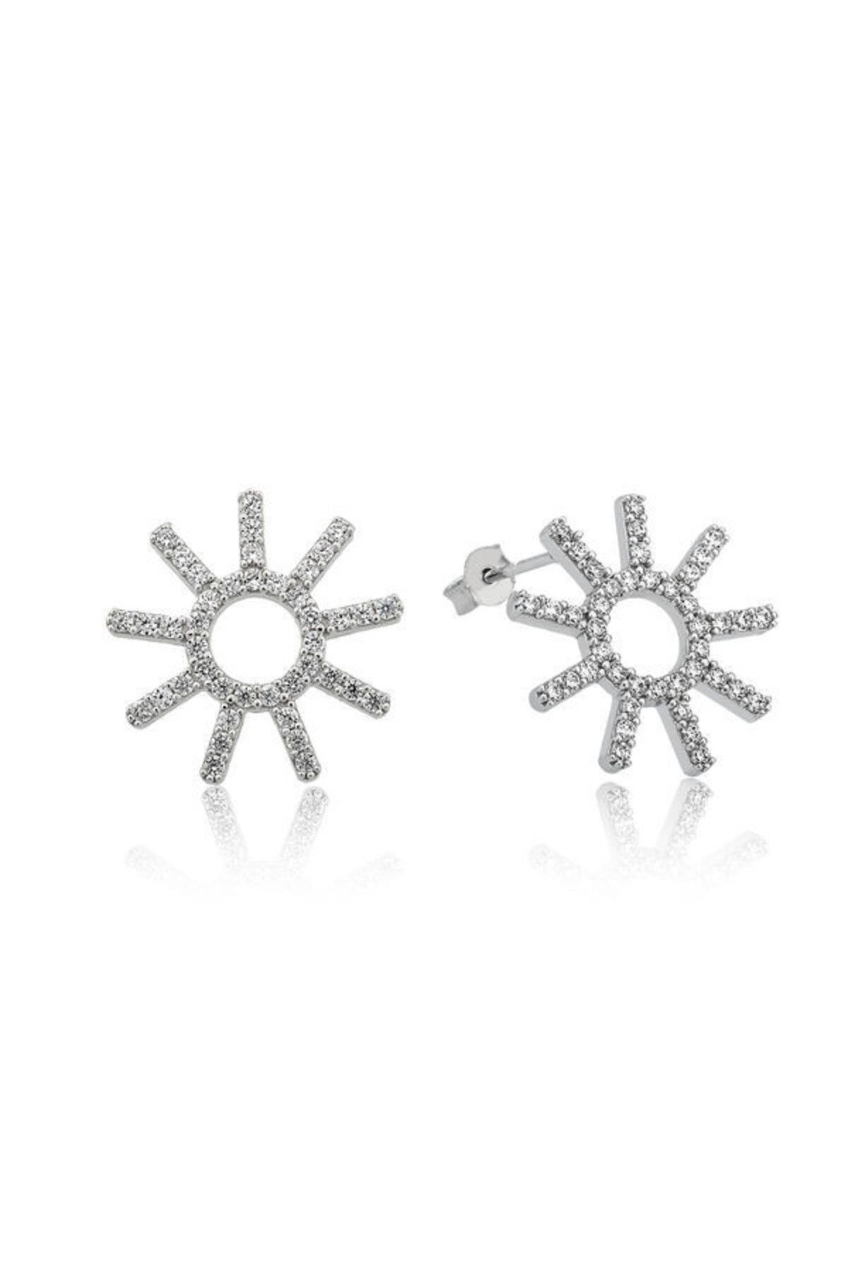 shop Güneş Çivili 925 Ayar Gümüş Küpe