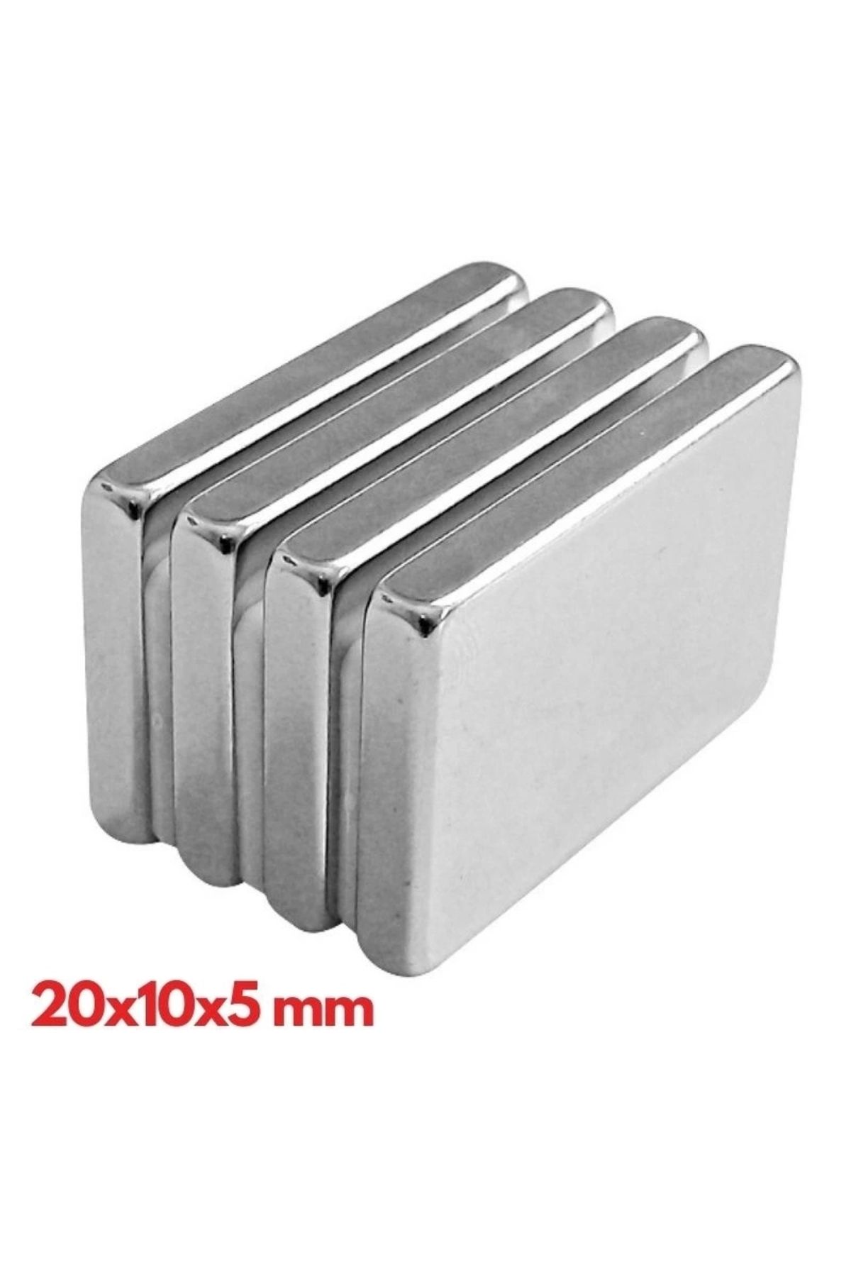 OurStyles N35 20x10x5 Mm Neodyum Mıknatıs 10 Adet, Köşeli, Nikel Kaplamalı Kaliteli Ve Dayanıklı Ürün