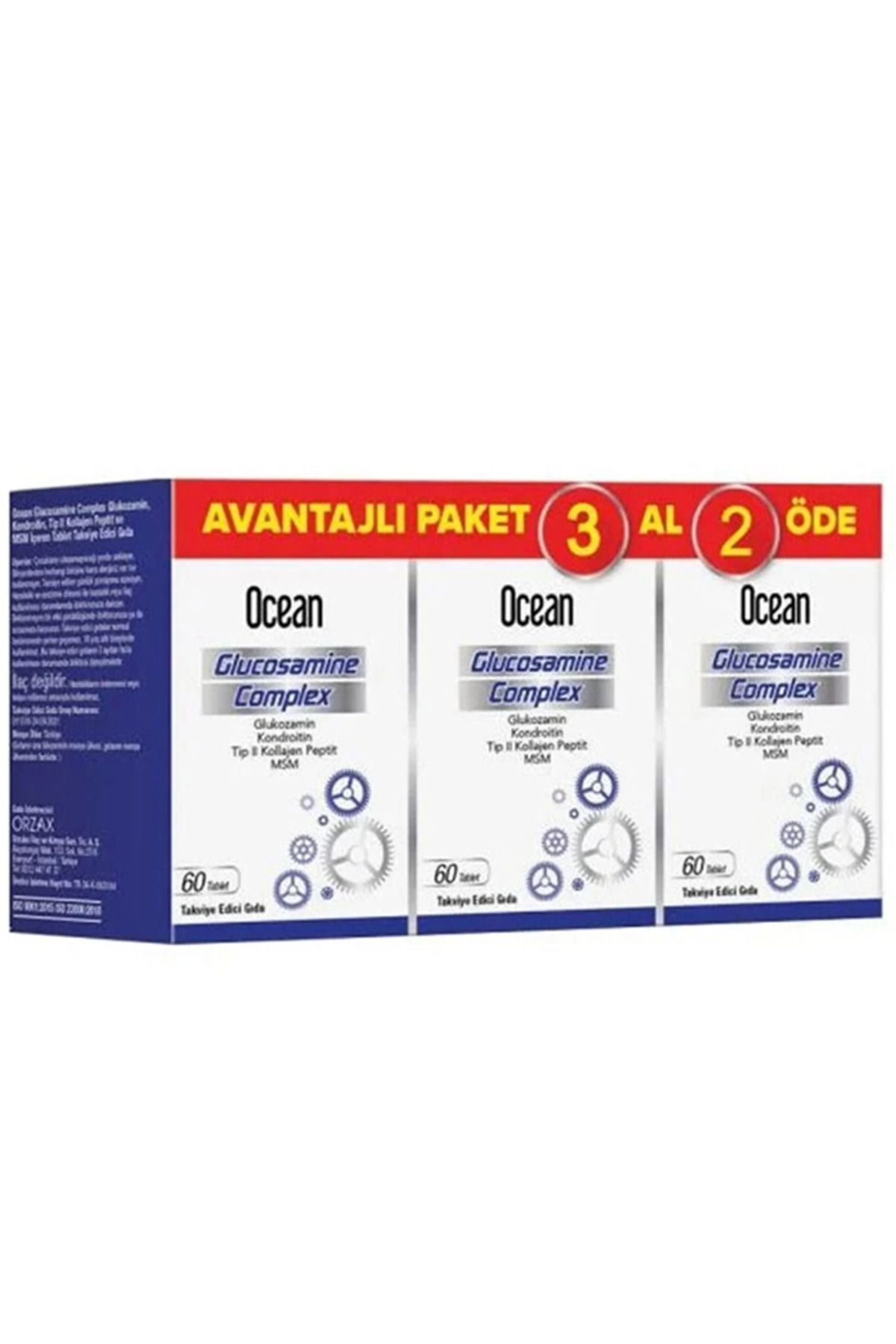 Ocean Glukozamin Kompleks 60 Tablet - 3 Al 2 Öde - (SKT: 07/2026)