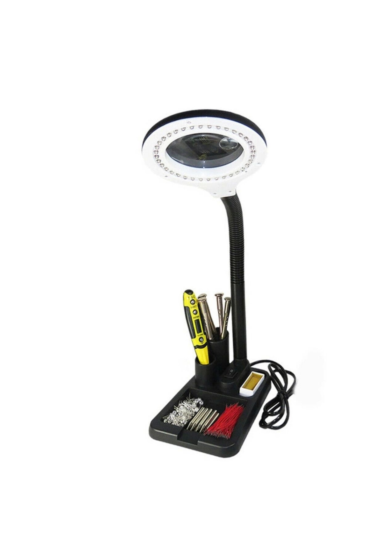 OurStyles -esnek 5x /10x,40 Led Işıklı Büyüteç ,lamba Büyüteç Okuma, Çalışma Lehim Masa Lambası A808