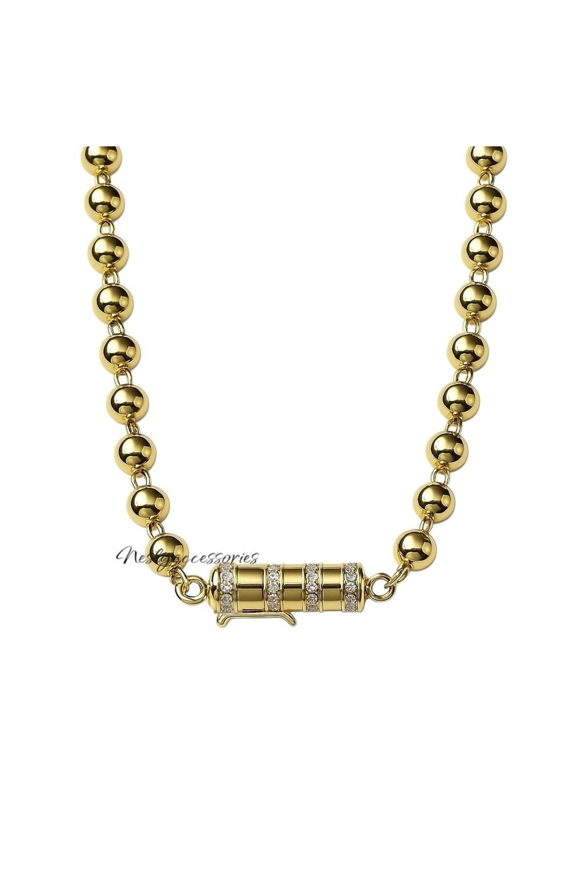 neslyaccessories Vip Seri Topçuk Leyla kolye