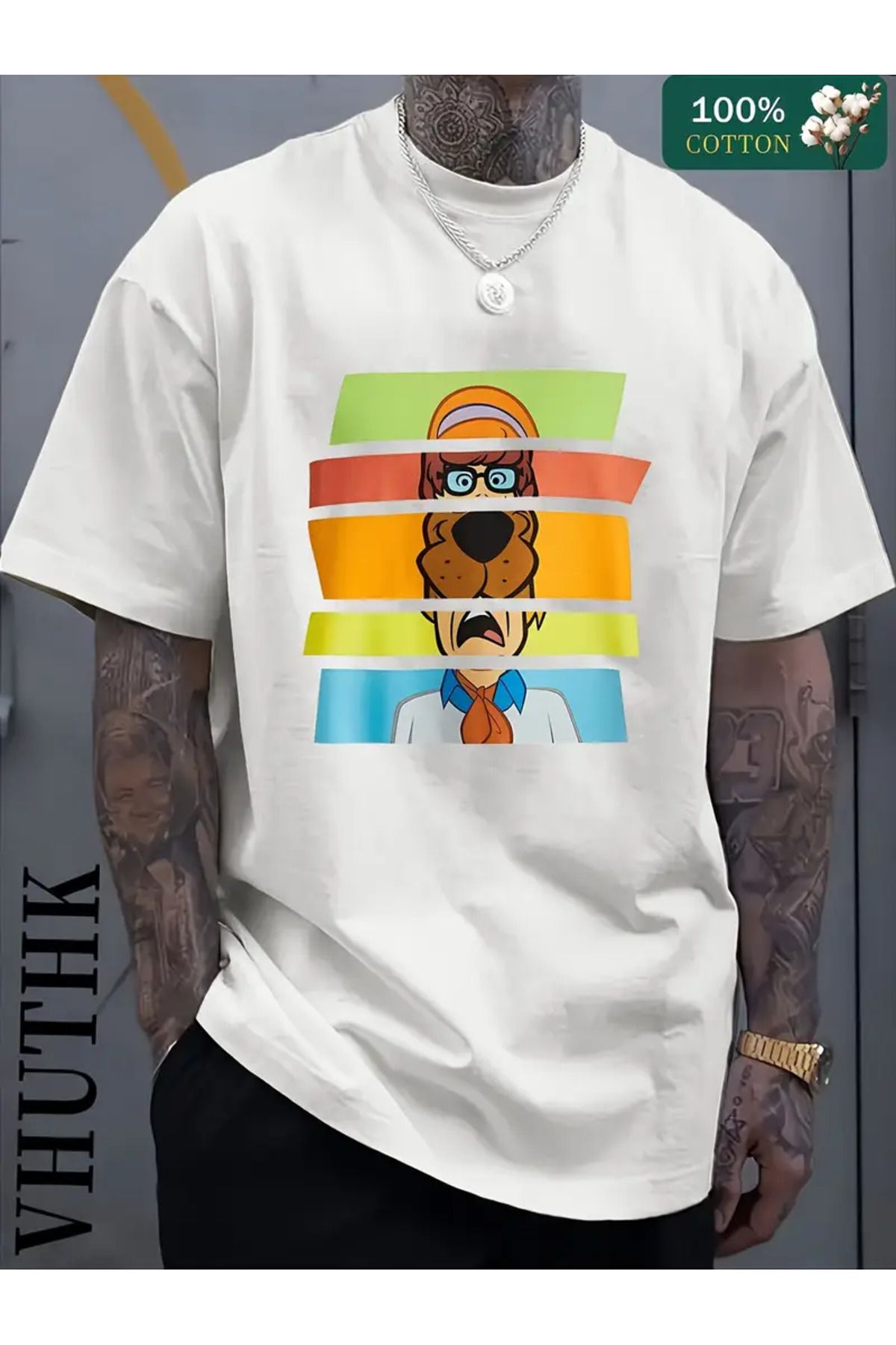 AEMİ Unisex Oversize Bisiklet Yaka T-shirt