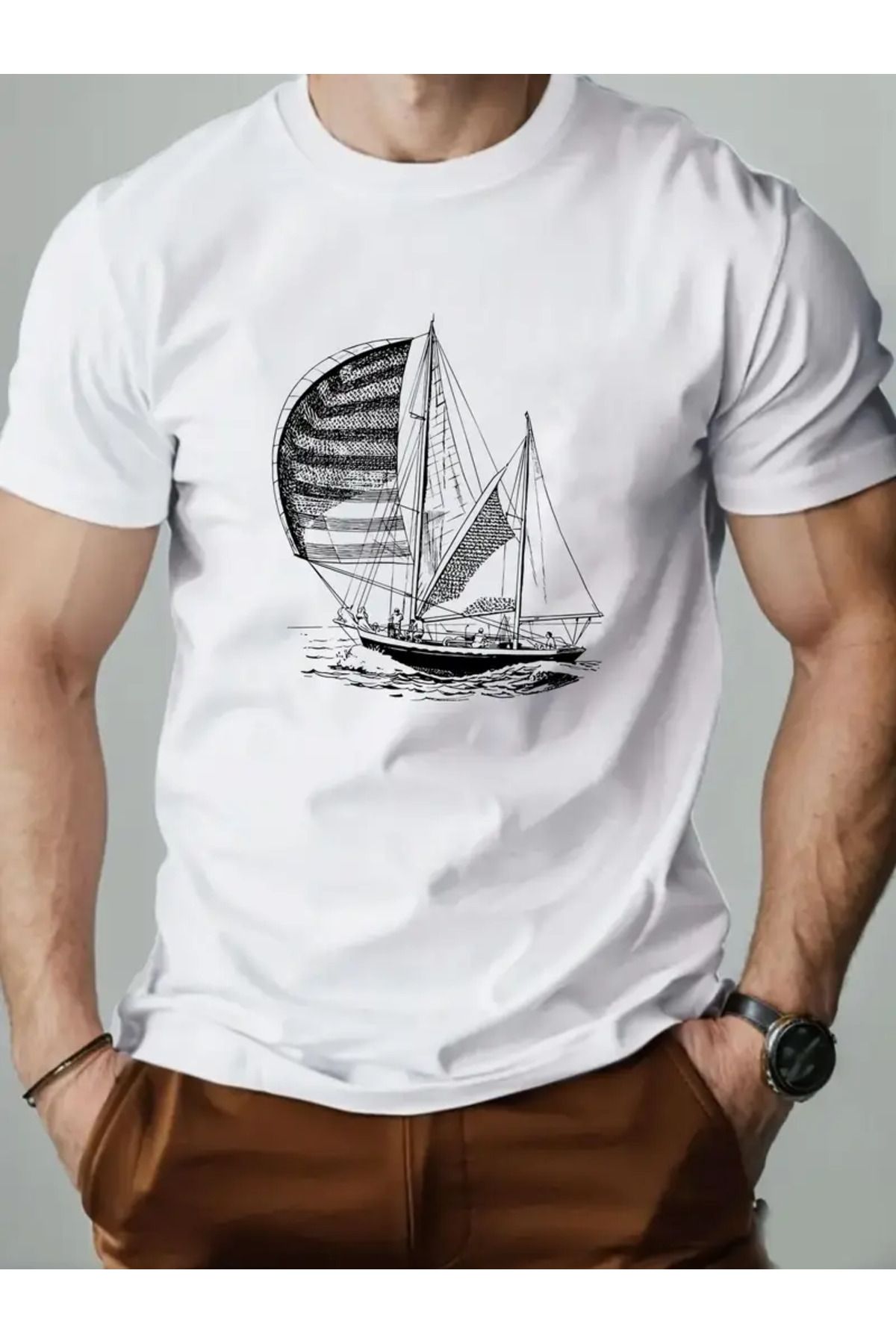 AEMİ Unisex Oversize Bisiklet Yaka T-shirt