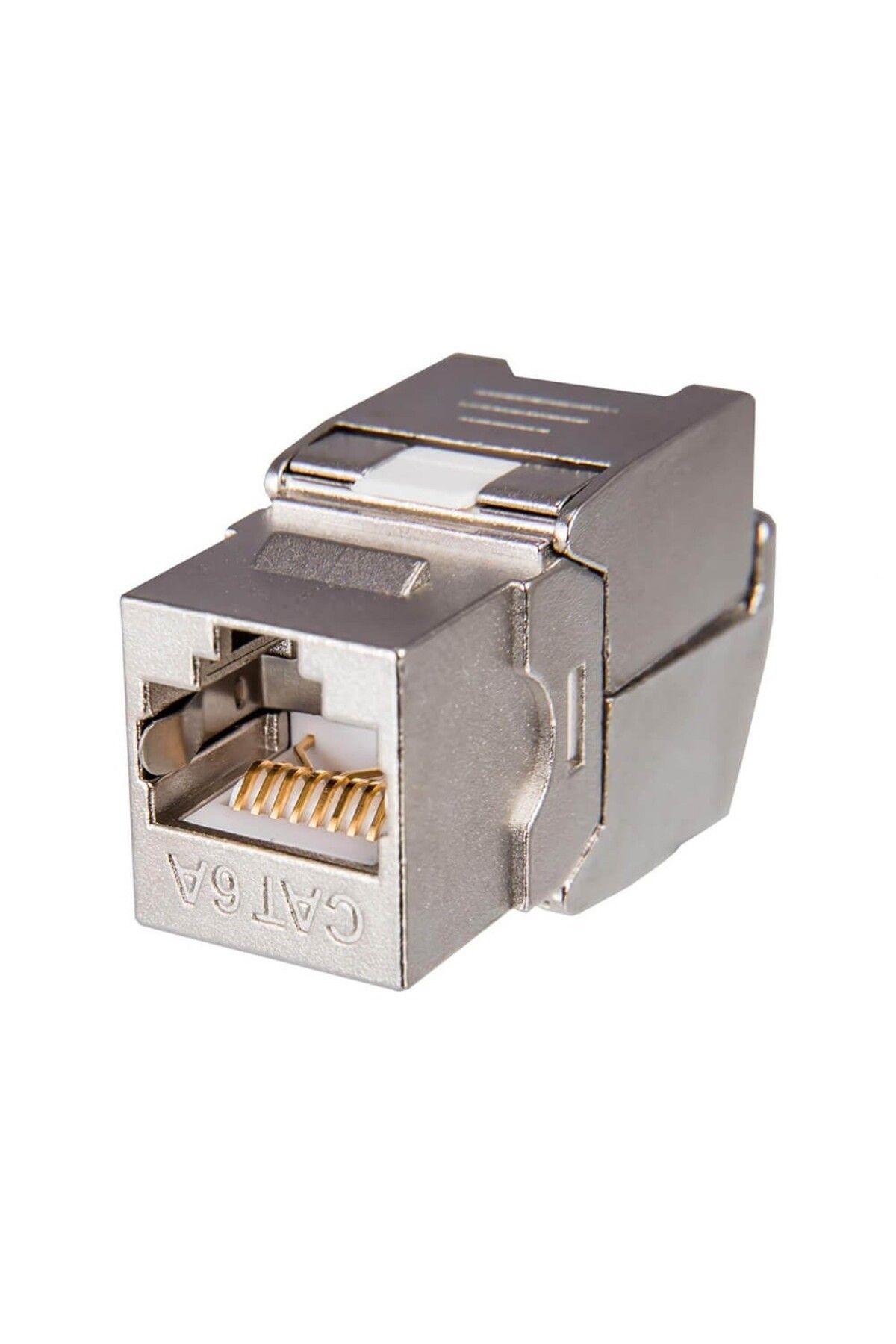 Koodmax CAT6A Keystone Jack - Cat6A RJ45 Toolless Shielded STP Keystone Jack 180 Derece 10Gbps