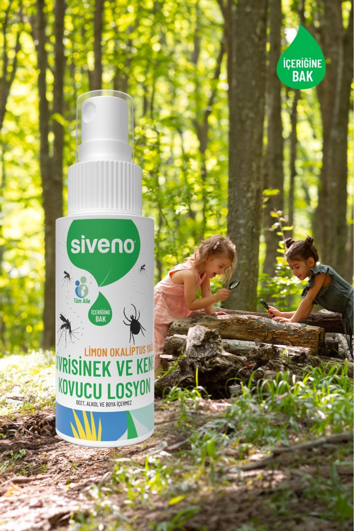 قطره سرم اسپری تعطیلات گیاهی پشه و تیک دفع کننده لوسیون برای مسافرتی ارتفاع 50 میل Siveno