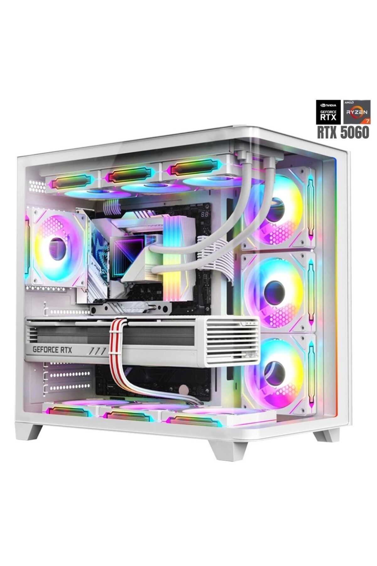 DRAGOS DRx7477 Ryzen 7 5700X 32GB Ram 1TB M2 NVMe SSD 8GB RTX5060 Oyuncu Hazır Sistem