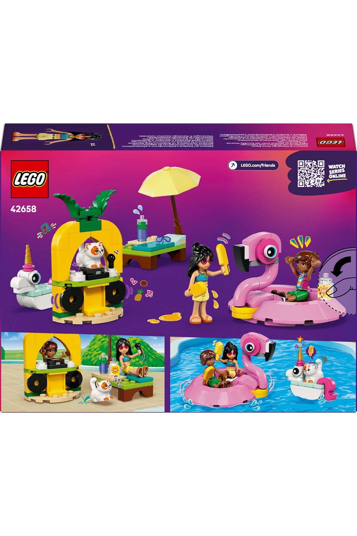LEGO-®   Friends Unicorn and Flamingo Pool Party 42658 - 5+Toy Construction Set (99P) 4