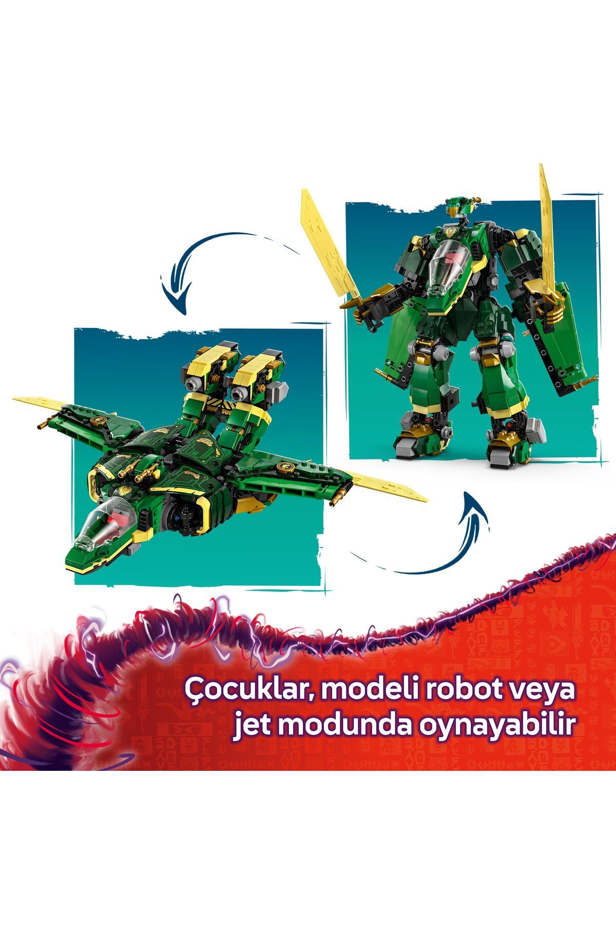 LEGO-®   Ninjago ®   Lloyd's Jet Robot 71845 - Toy Building Set with 9+ Minifigures and Dragon (1112P) 6