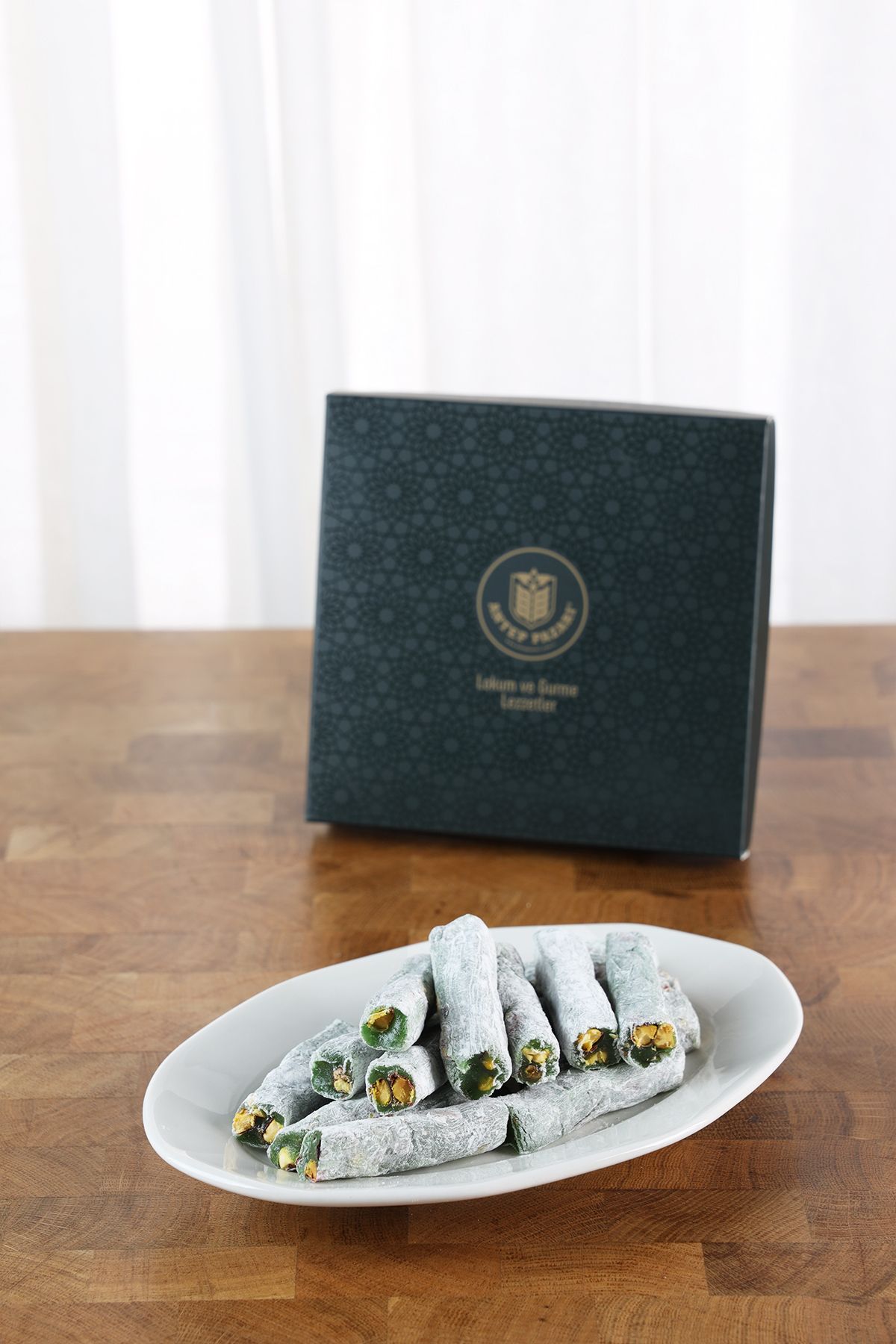 Antep Pazarı Elmalı Antep Fıstıklı Fitil Lokum - 200 gr