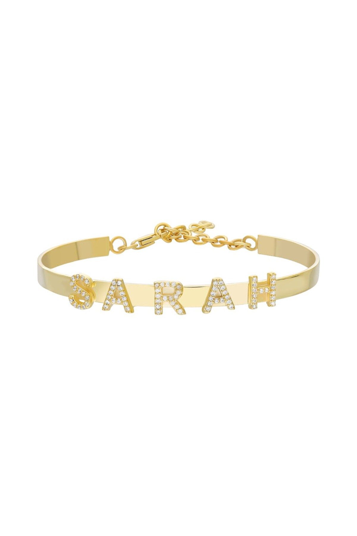 beonejewelry İTALYAN ZİRKON TAŞLI İSİMLİ BİLEKLİK | 925 GÜMÜŞ