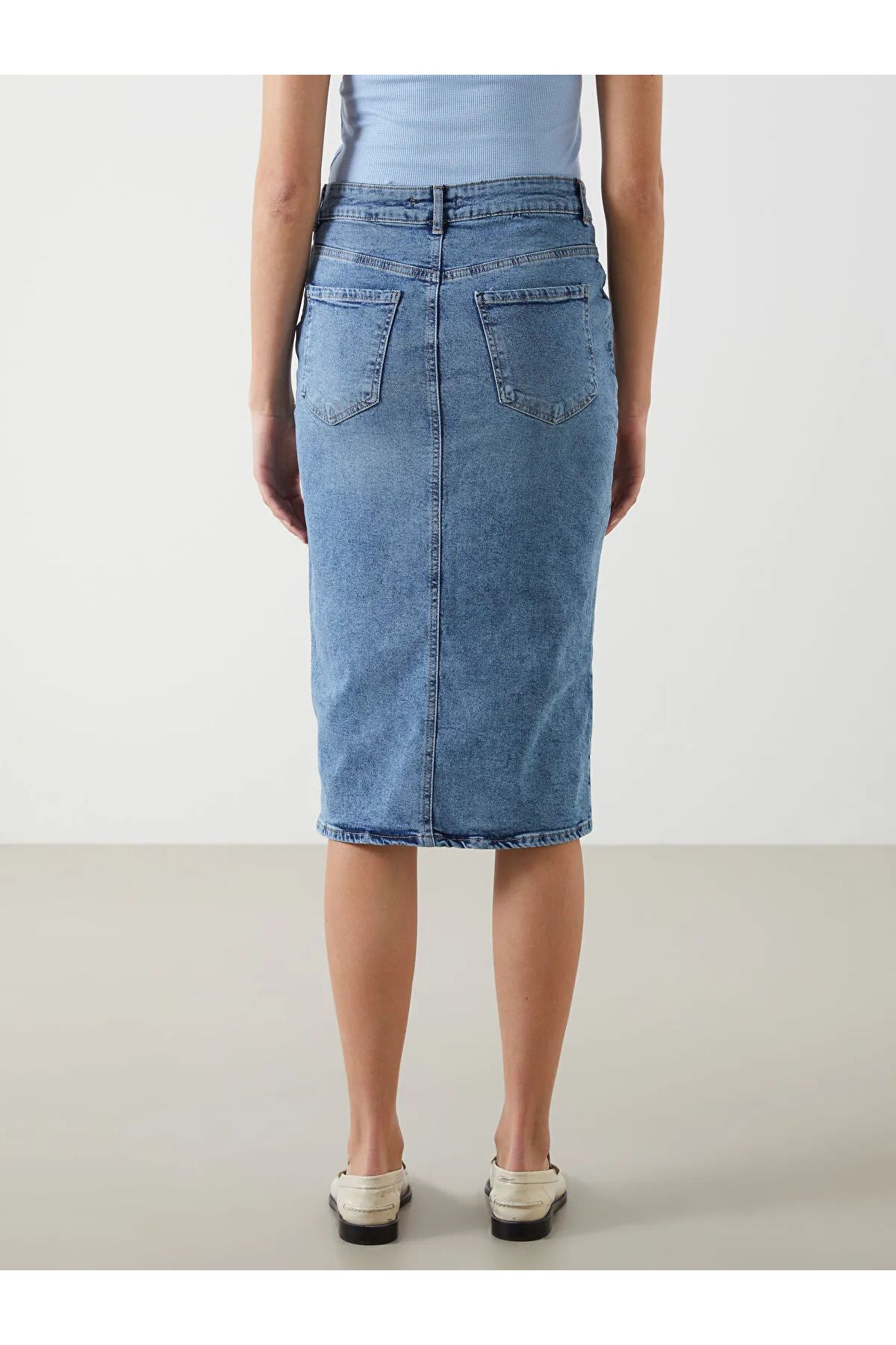 LC Waikiki Dar Fit Kadın Jean Etek